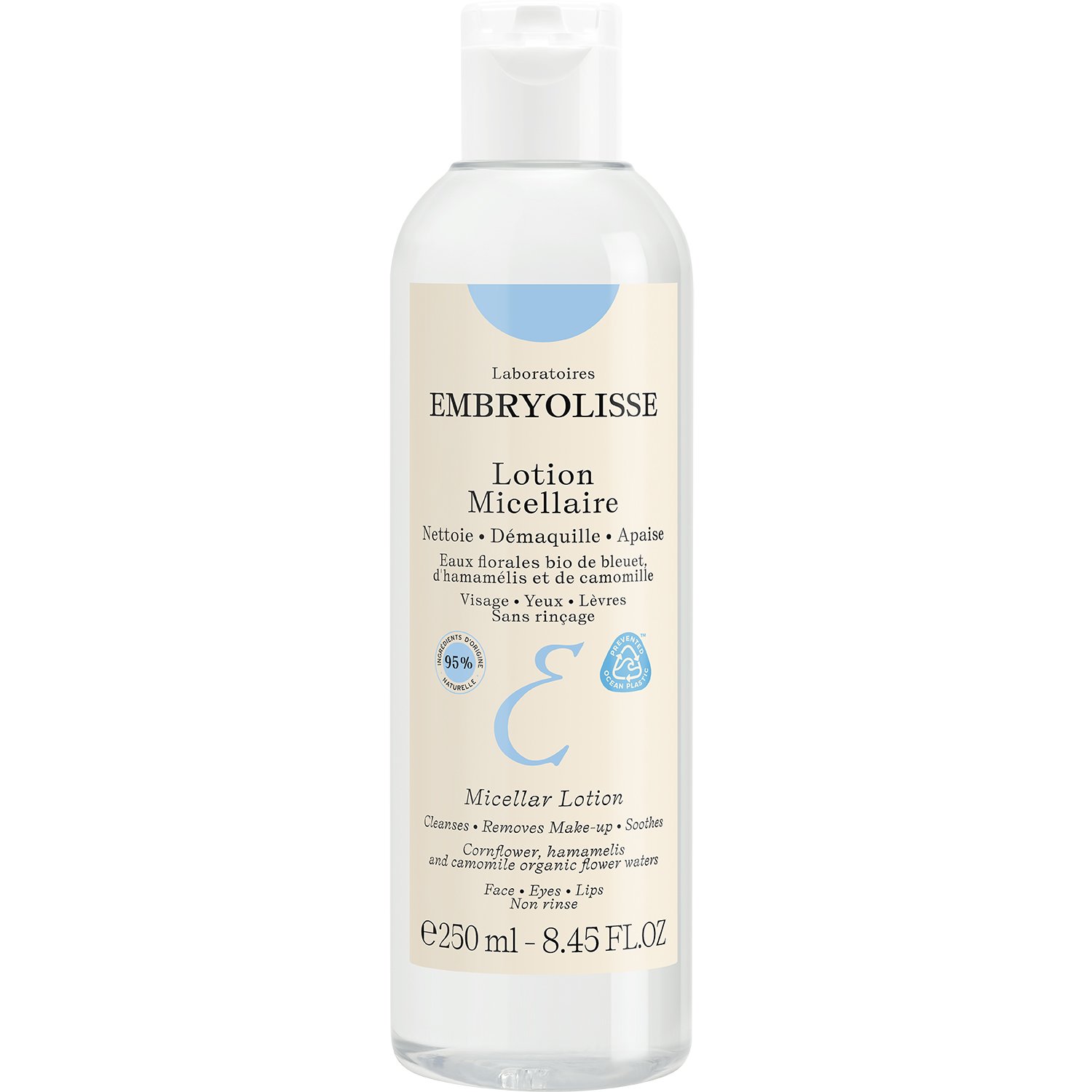 Embryolisse Micellar Lotion Καταπραϋντική & Καθαριστική Λοσιόν Ντεμακιγιάζ για Πρόσωπο - Μάτια - Χείλη Χωρίς Ξέβγαλμα 250ml