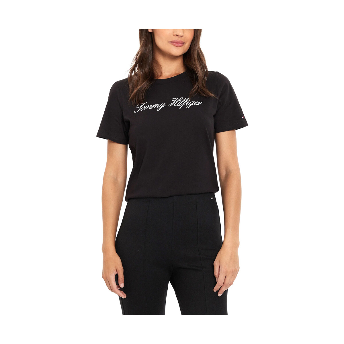 T-shirt με κοντά μανίκια Tommy Hilfiger LOGO C NECK REGULAR FIT T-SHIRT WOMEN