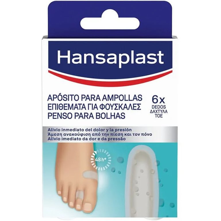 Hansaplast Blister Plaster Small Αδιάβροχα Επιθέματα για Φουσκάλες Μικρού Μεγέθους Κατάλληλα για τα Δάχτυλα, Ανακουφίζουν Άμεσα από τον Πόνο & την Πίεση 6 Τεμάχια