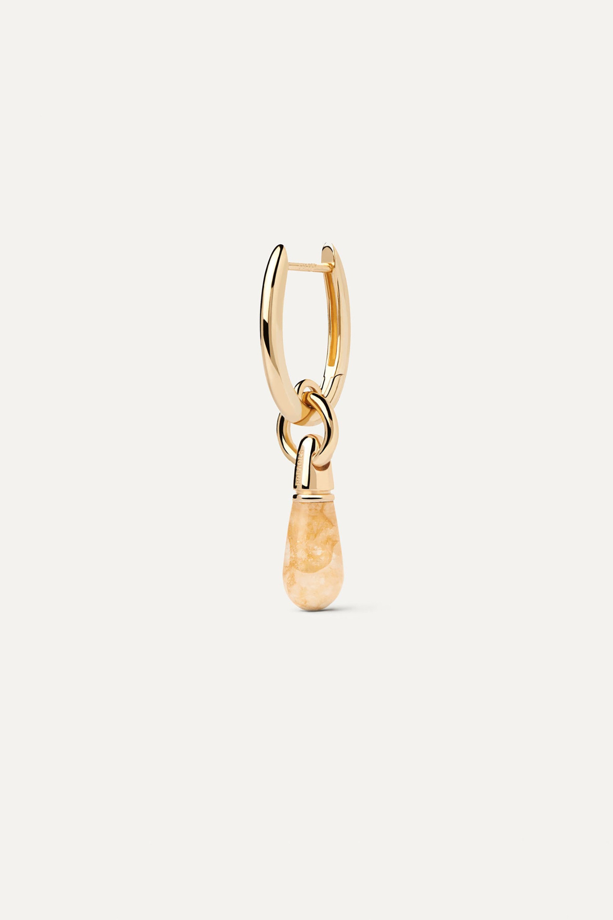 PDPAOLA γυναικείο μονό σκουλαρίκι "Yellow Aventurine Jupiter"