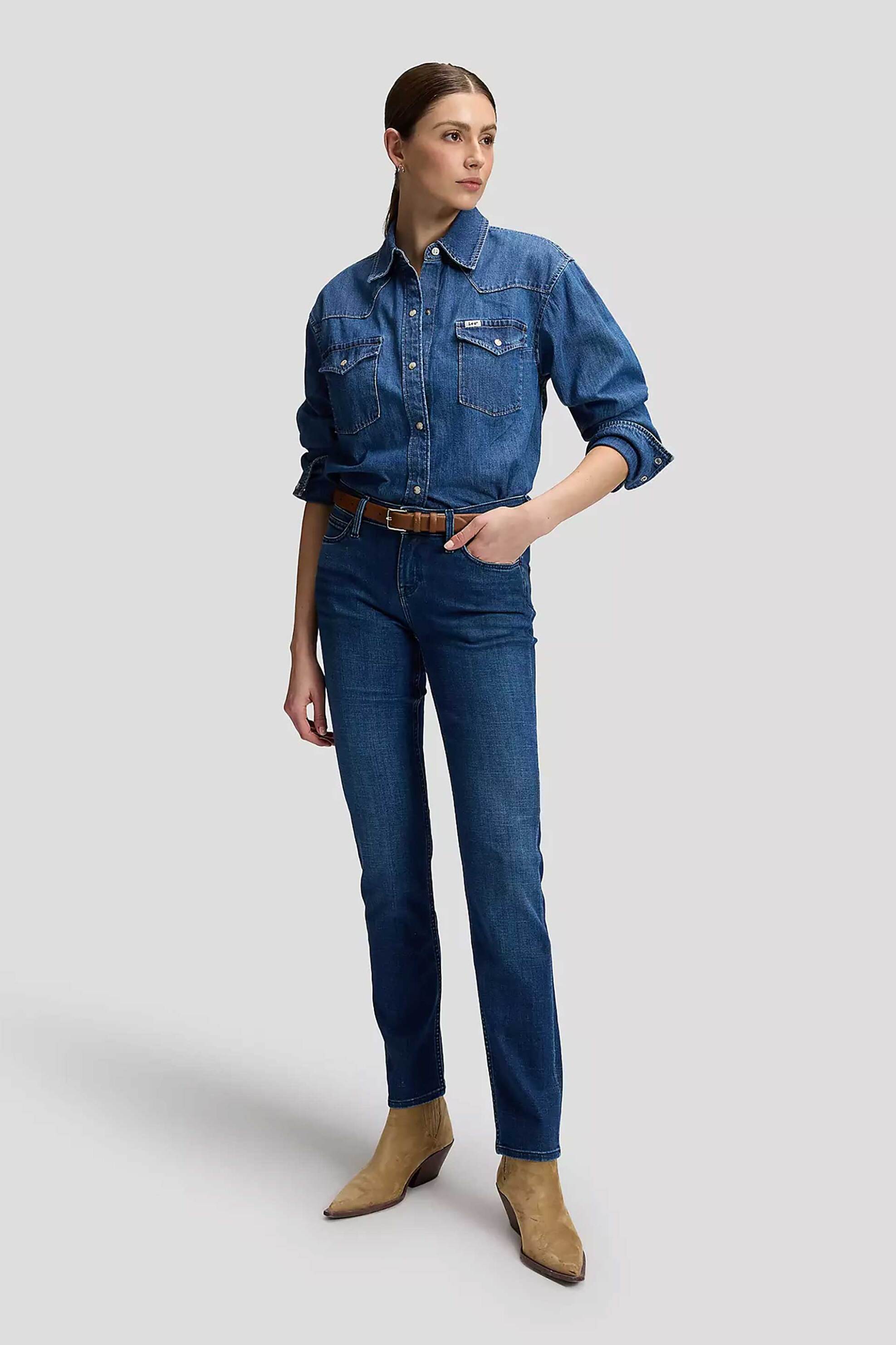 Lee® γυναικείο τζιν παντελόνι πεντάτσεπο Regular Straight Fit "Marion"