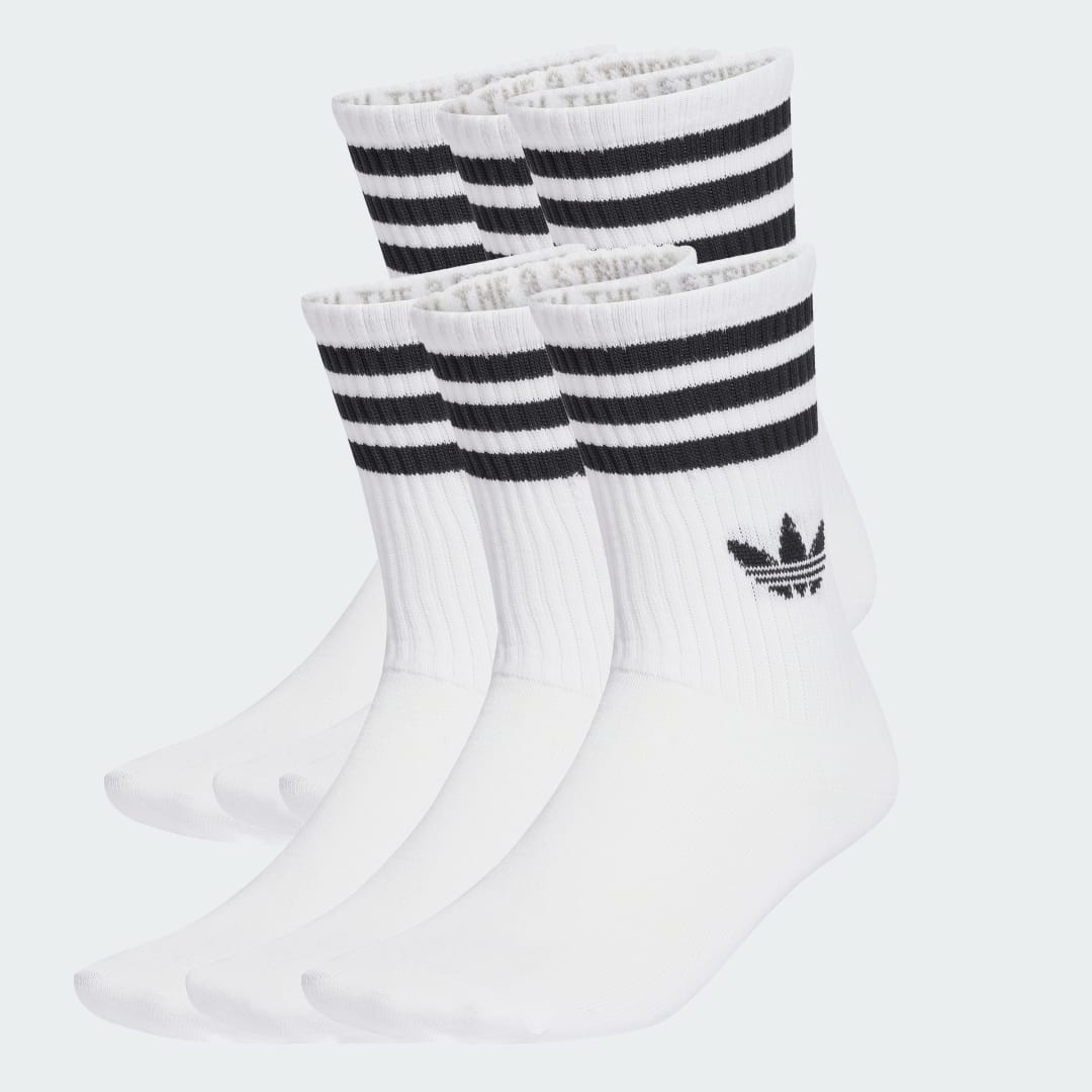 3-Stripes Crew Socks 6 Pairs
