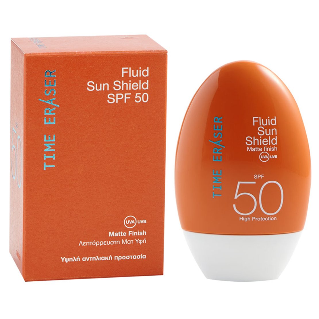 Medisei Time Eraser Fluid Sun Shield Face Spf50, 50ml,Αντηλιακό Γαλάκτωμα Προσώπου με Υψηλή Προστασία & Ματ Αποτέλεσμα