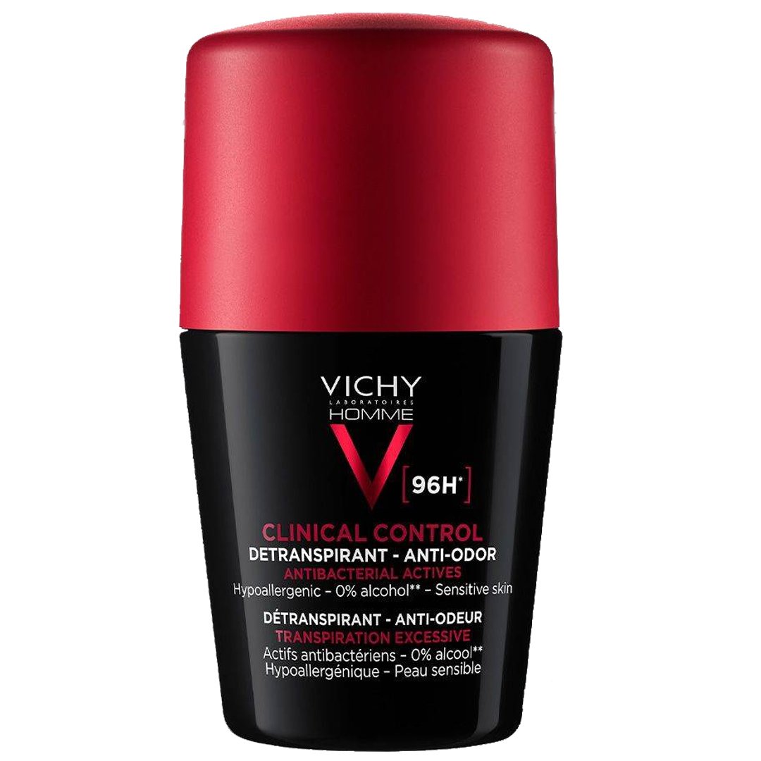 Vichy Clinical Control 96h Detranspirant Anti-Odor Roll-on Ανδρικό & Αντιιδρωτικό Αποσμητικό για Προστασία Έως & 96 Ώρες Κατά της Έντονης Εφίδρωσης 50ml