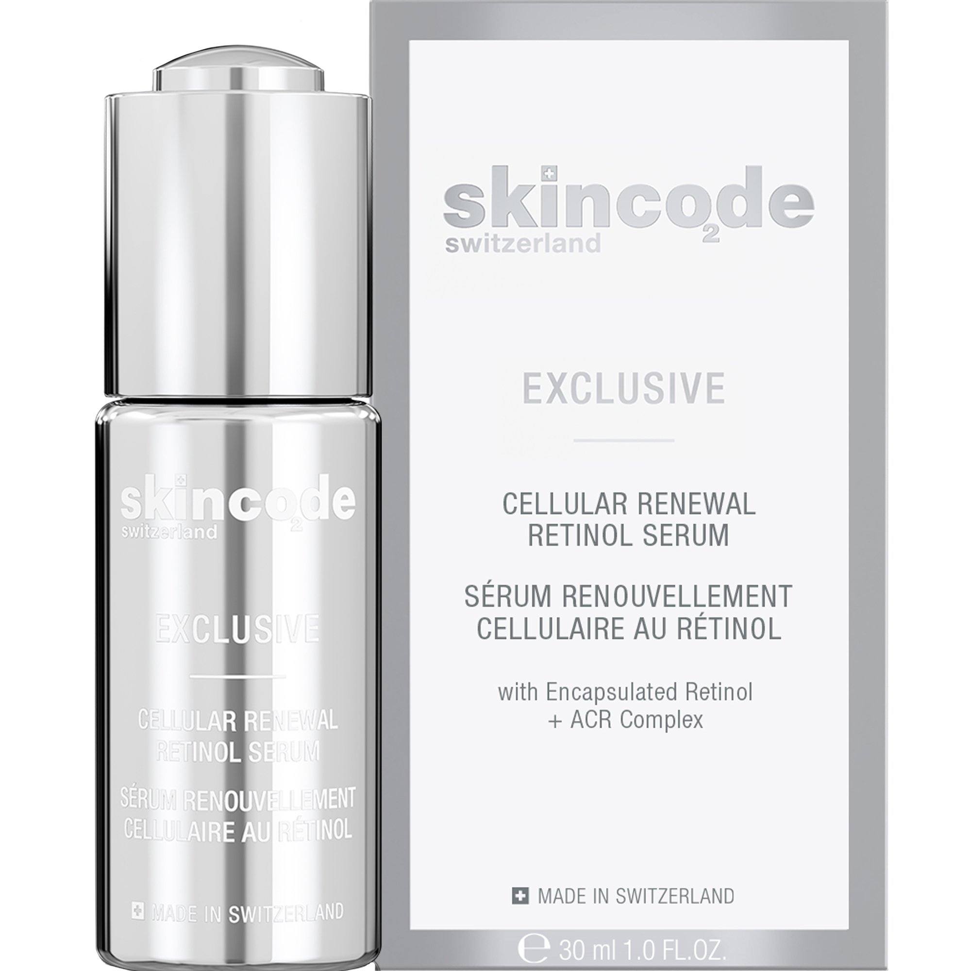 Skincode Exclusive Cellular Renewal Retinol Serum 30ml,Ισχυρός Αντιρυτιδικός, Λειαντικός Ορός Ρετινόλης για Ώριμο & Θαμπό Δέρμα για Δυναμική Ανανέωση του Τόνου & της Υφής του Δέρματος