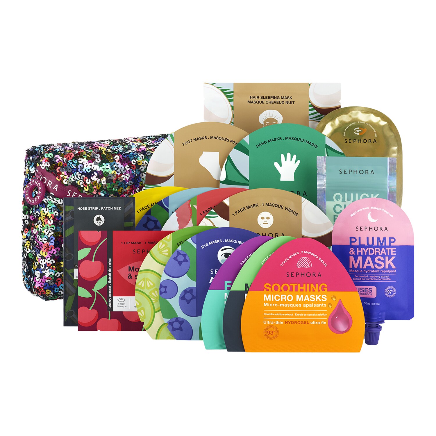 Sephora Collection - MASK MANIA - Σετ 20 μασκών για πρόσωπο, μάτια και σώμα | 20 τμχ