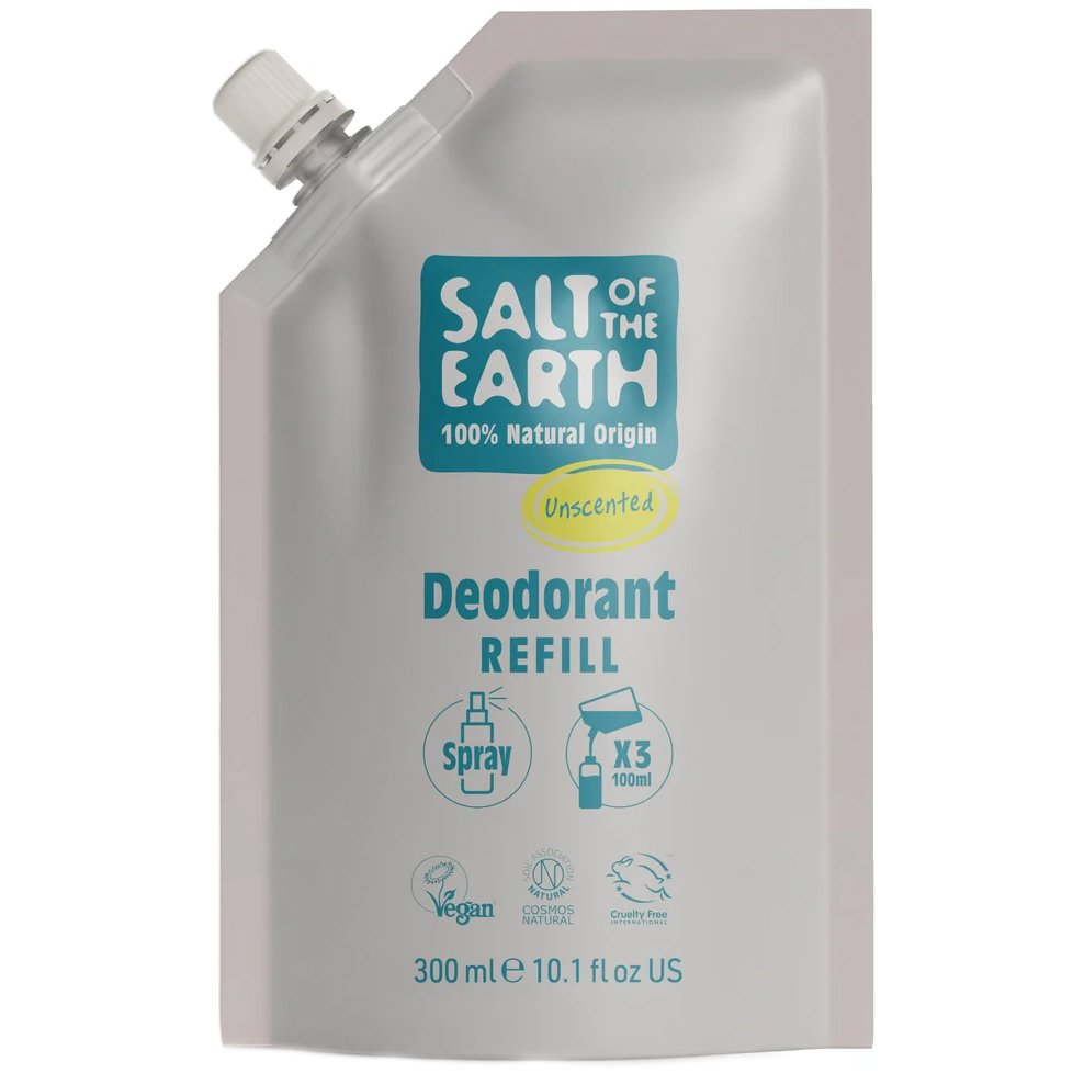 Salt Of The Earth Deodorant Spray Refill Ανταλλακτικό Αποσμητικό Φυσικής Προέλευσης Χωρίς Άρωμα 300ml Unscented - Refill