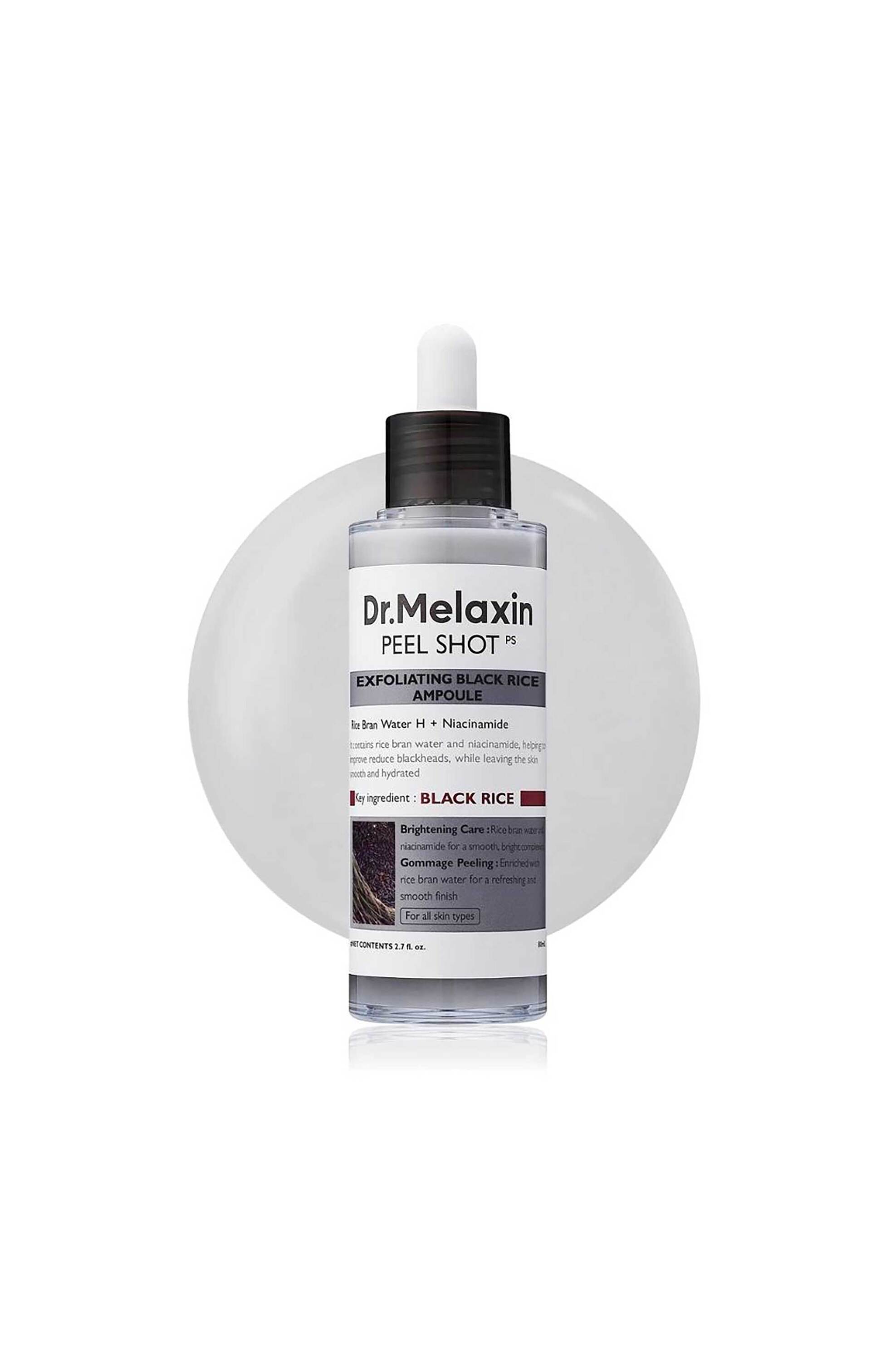 Dr.Melaxin Peel Shot Exfoliating Black Rice Ampoule - Απολεπιστικός Ορός Με Μαύρο Ρύζι 80 ml