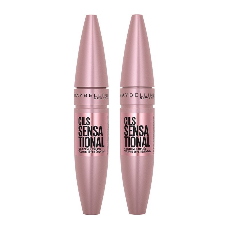 Maybelline Πακέτο Προσφοράς Lash Sensational Intense Black Mascara Μάσκαρα για Εφέ Βεντάλιας 2x9.5ml