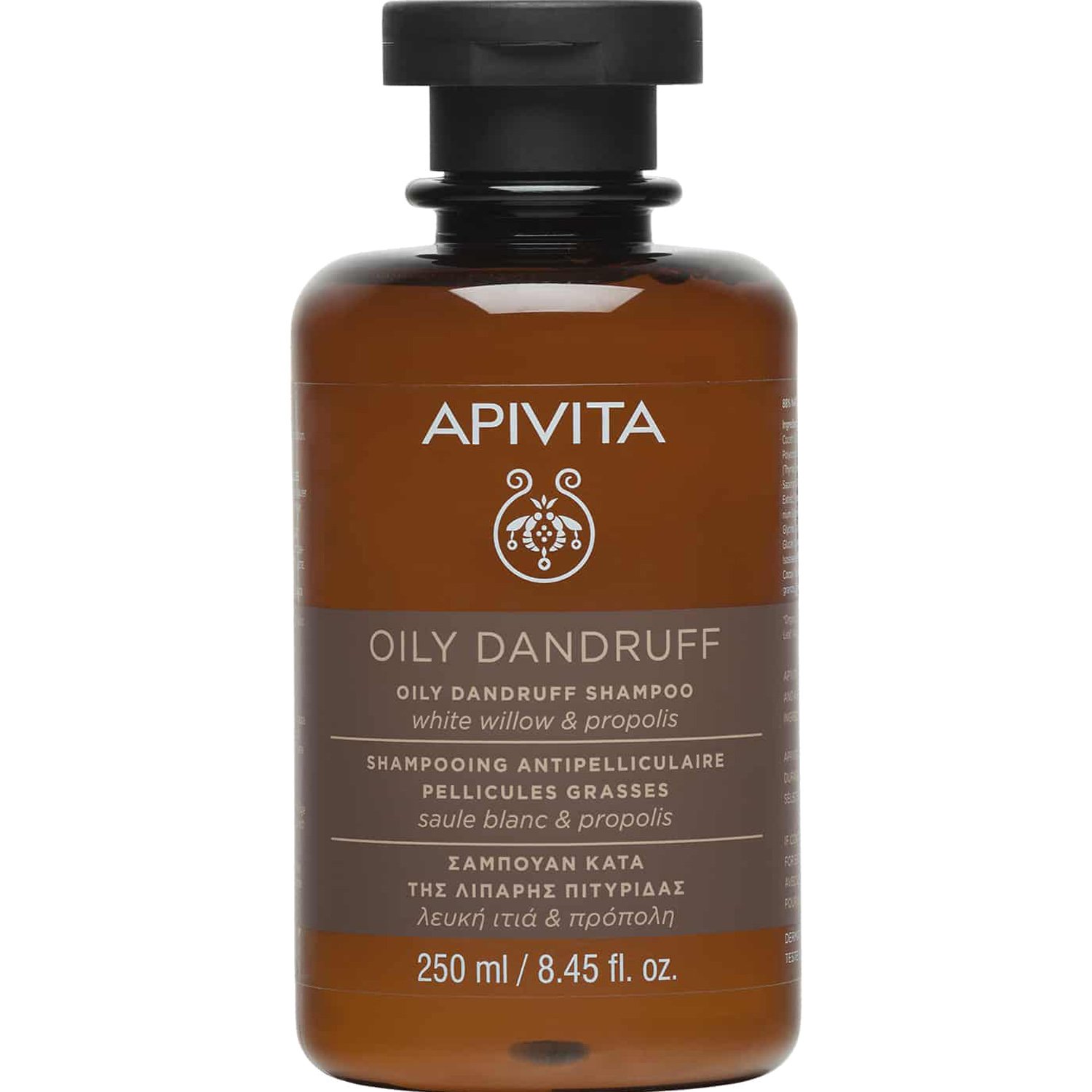Apivita Oily Dandruff Shampoo Σαμπουάν Κατά της Λιπαρής Πιτυρίδας με Λευκή Ιτιά & Πρόπολη 250ml