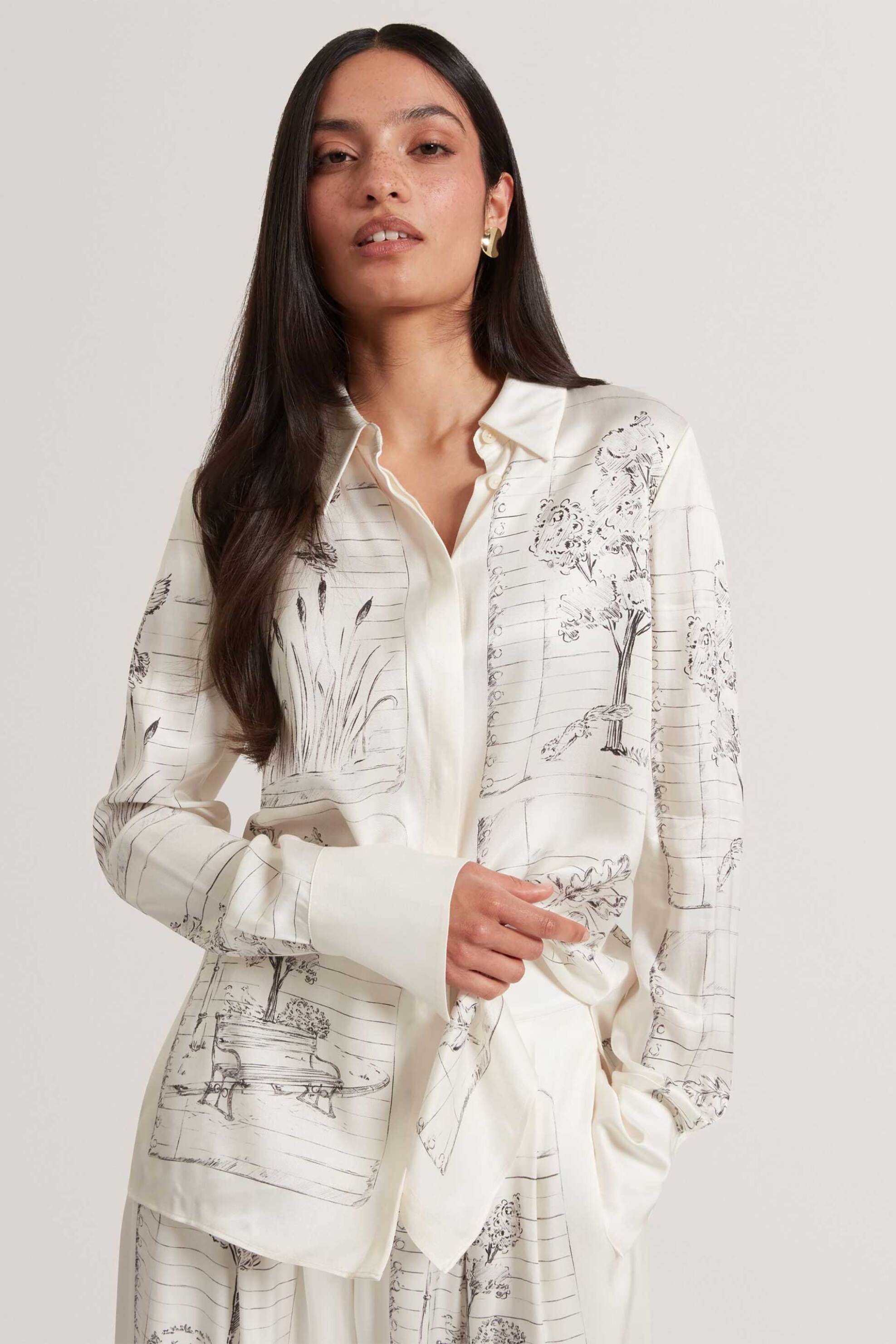 Ted Baker γυναικείο πουκάμισο με print "Rohbia"