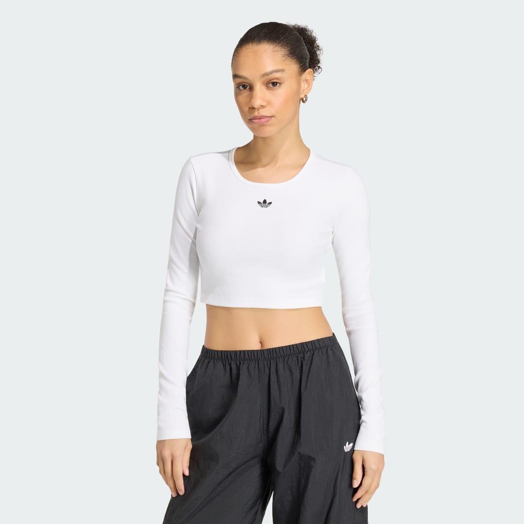 ΜΠΛΟΥΖΑ ESSENTIALS RIB CROPPED LONGSLEEVE