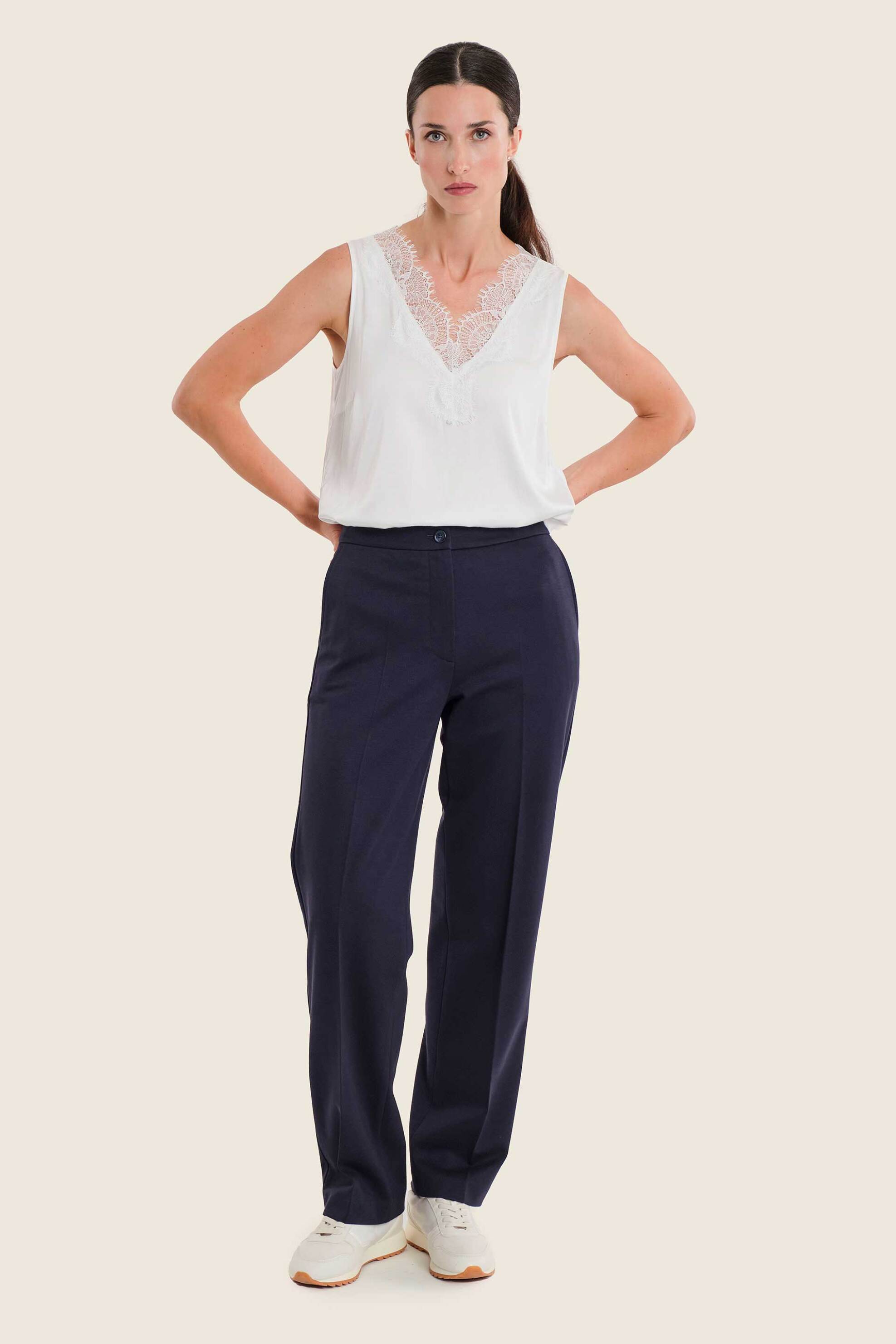 Gerry Weber γυναικείο παντελόνι μονόχρωμο Straight Fit