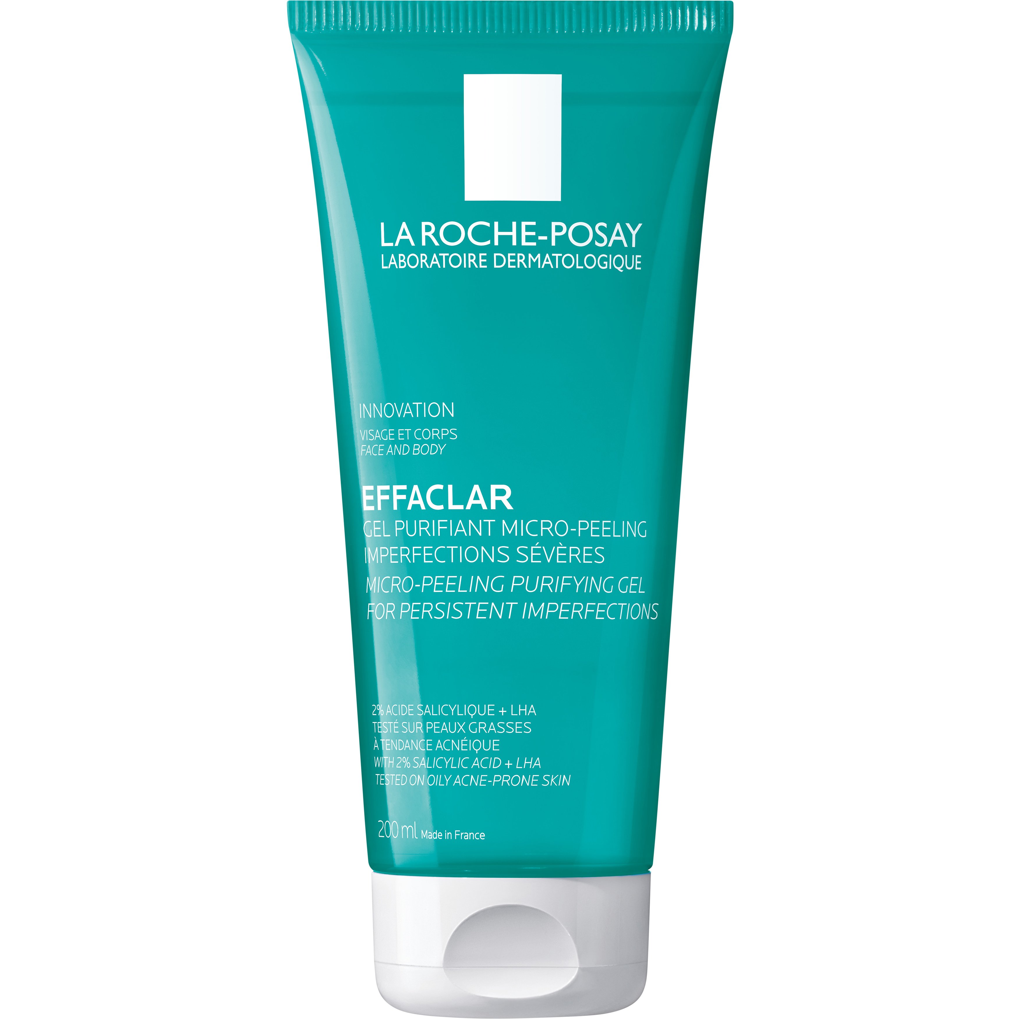 La Roche-Posay Effaclar Micro-Peeling Purifying Gel Τζελ Καθαρισμού & Μικροαπολέπισης για Δέρμα με Τάση Ακμής & Επίμονες Ατέλειες, για Πρόσωπο & Σώμα 200ml