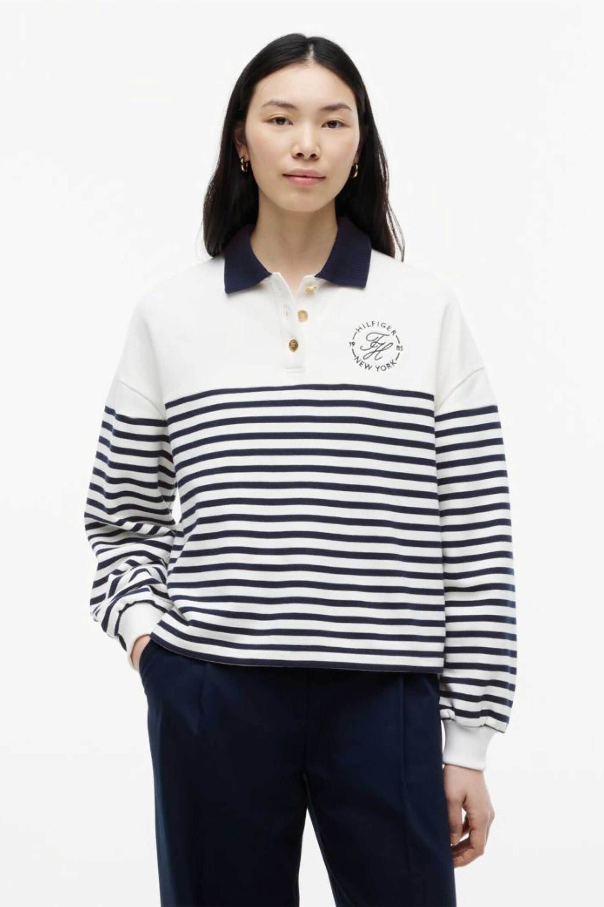 Tommy Hilfiger γυναικείο φούτερ με πόλο γιακά Relaxed Fit