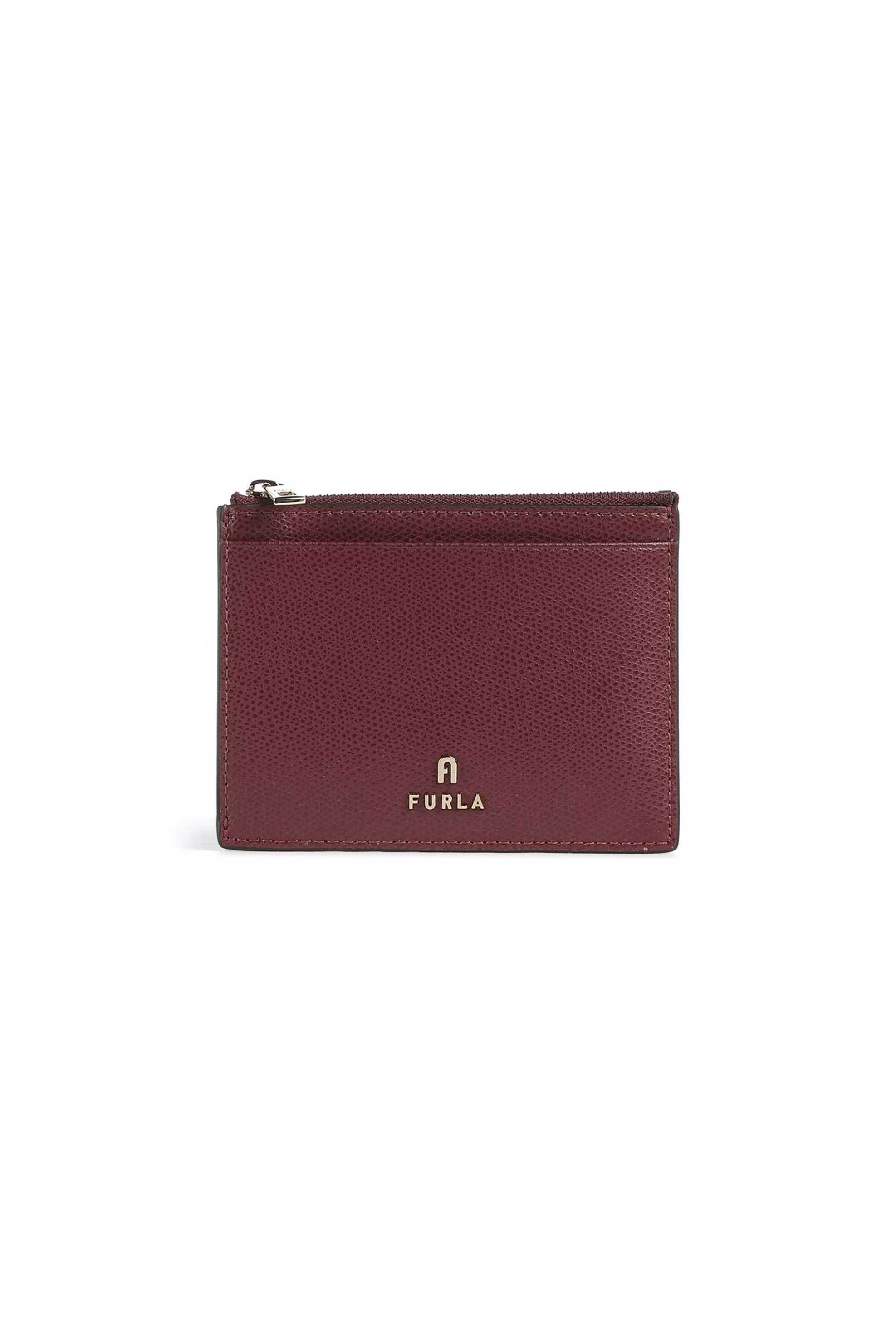 Furla γυναικεία δερμάτινη θήκη για κάρτες με μεταλλικό λογότυπο "Camelia L"