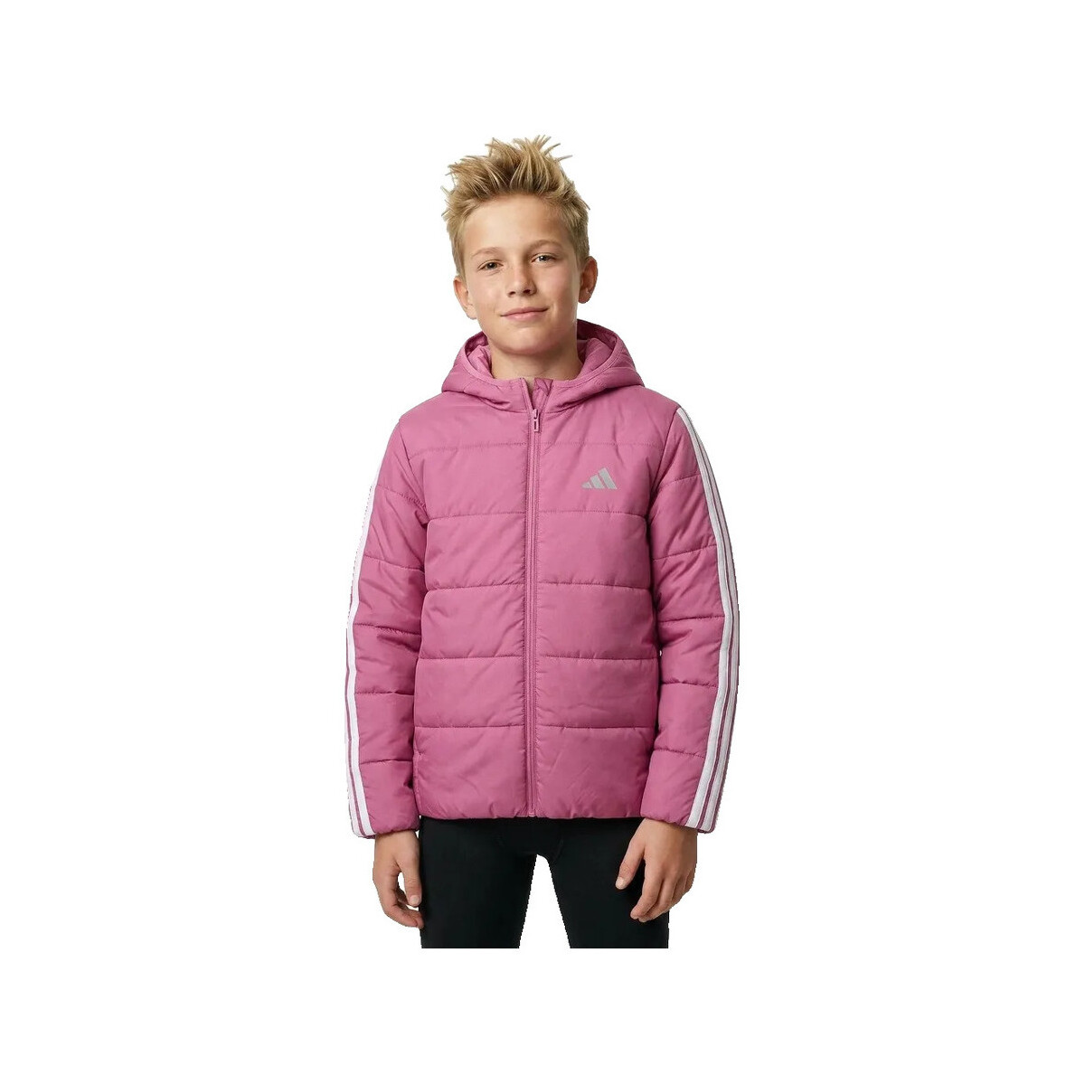 Μπουφάν adidas Veste Essentials 3 Stripes matelassée rose