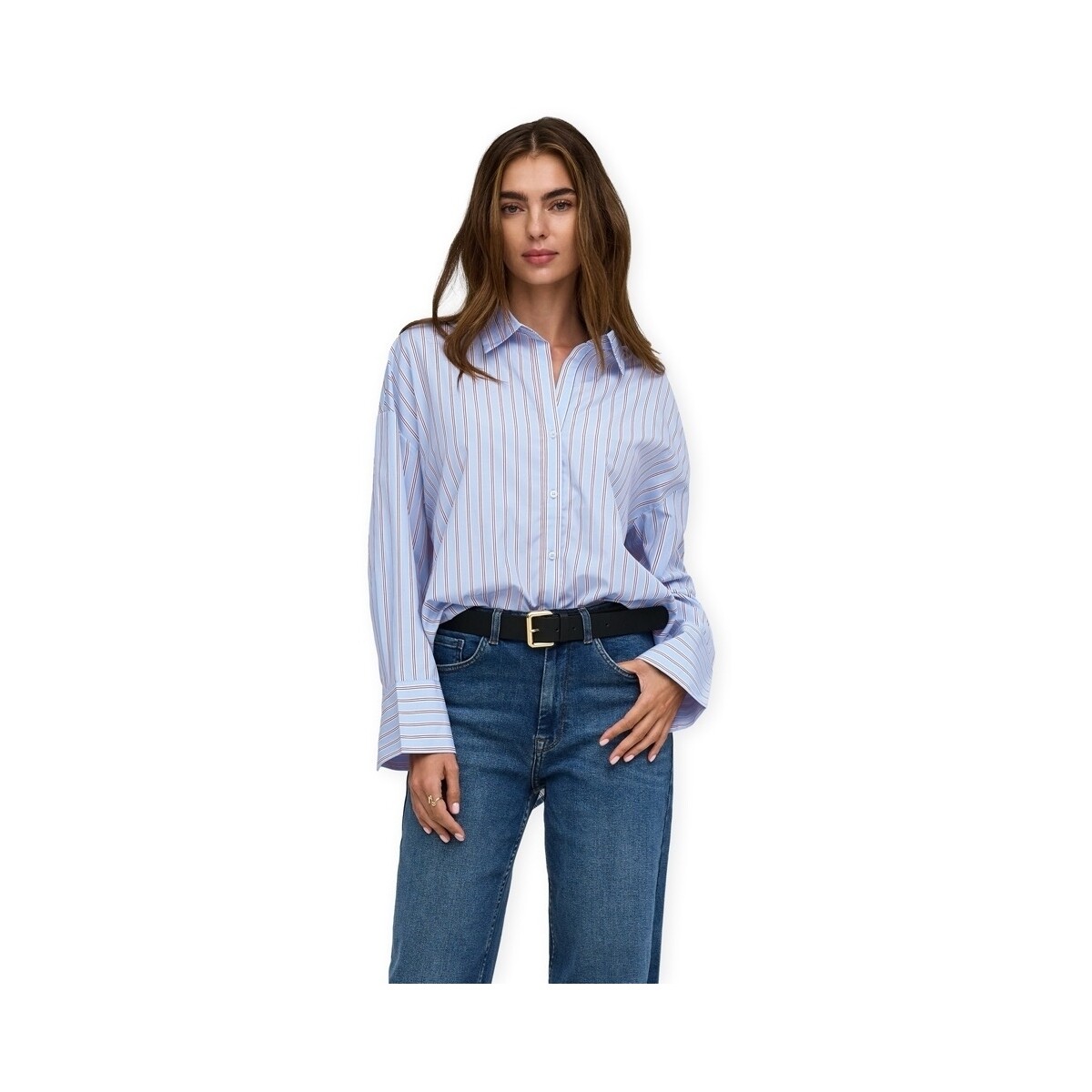 Μπλούζα Only Oregon Alva Shirt - Dusty Blue/Fig
