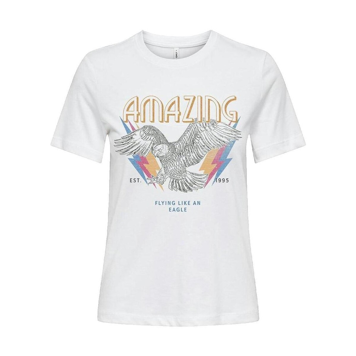 T-shirt με κοντά μανίκια Only T-shirt Henny Life Reg blanc