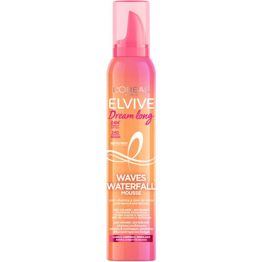L'Oreal Paris Elvive Dream Long Waves Waterfall Mousse Αφρός Μαλλιών για Μπούκλες & Ανάλαφρο Κυματιστό Αποτέλεσμα 200ml