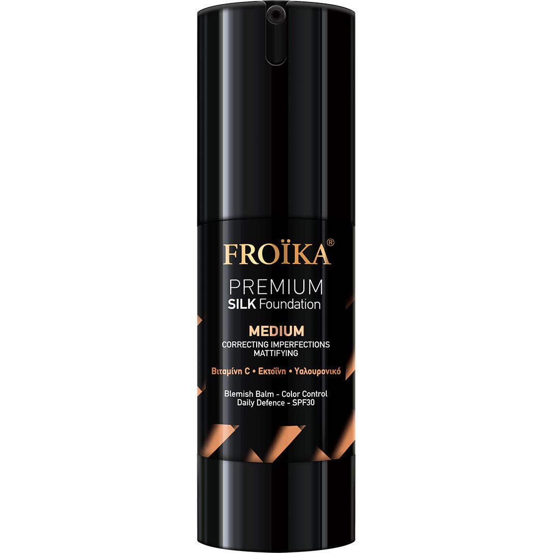 Froika Premium Silk Foundation Spf30 Makeup για Ματ Αποτέλεσμα με Αντιγηραντική Δράση & Δείκτη Προστασίας 30ml - Medium