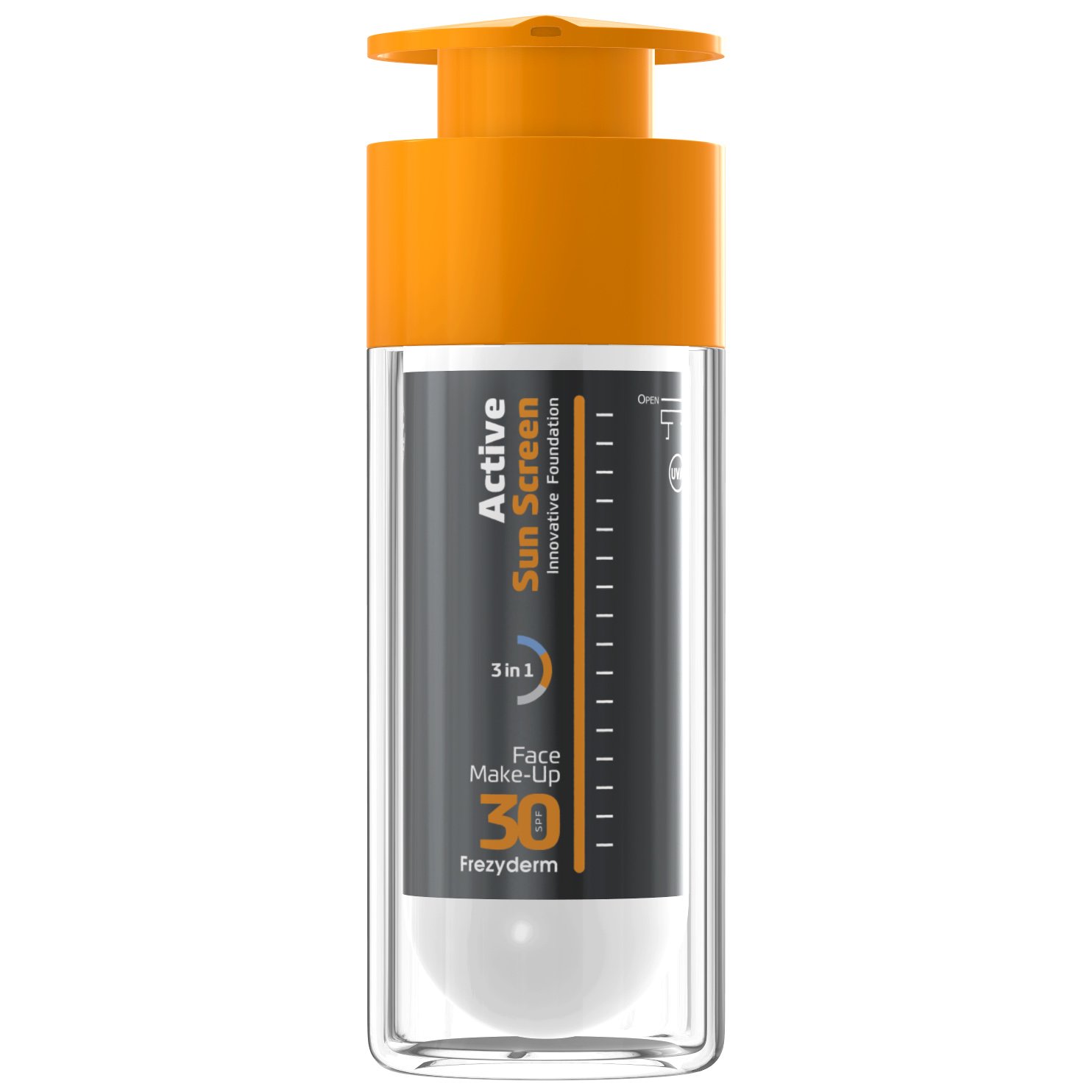 Frezyderm Active Sun Screen Face Make-Up Spf30, Αντηλιακό Make-Up Προσώπου Κατάλληλο για Όλες τις Δερματικές Αποχρώσεις 30ml