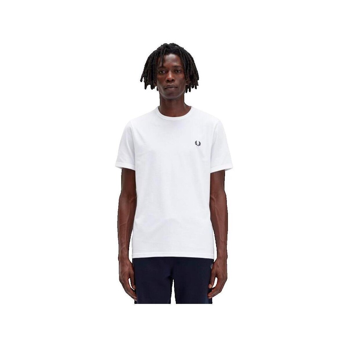 T-shirts & Polos Fred Perry T-shirt Ringer col rond blanc