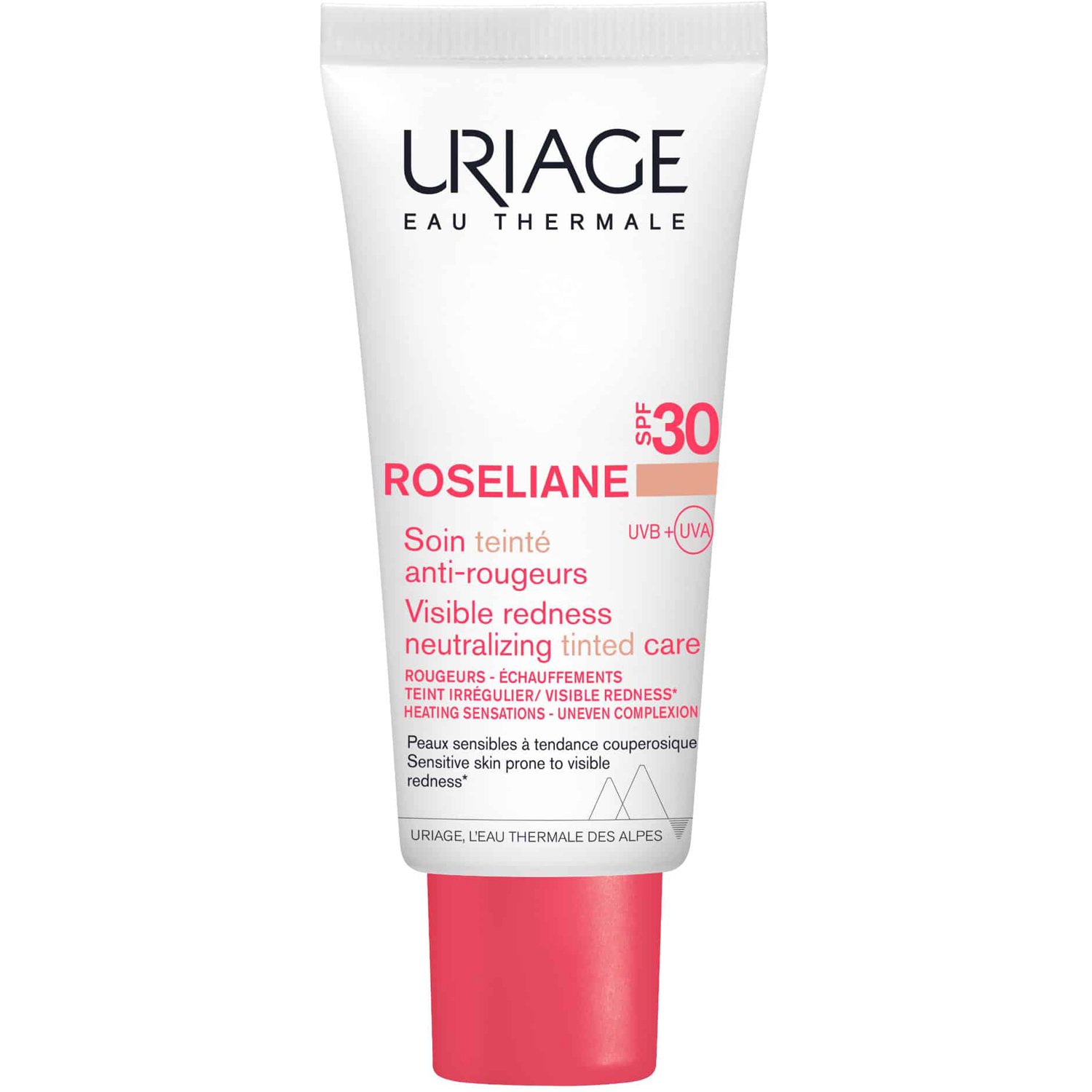 Uriage Roseliane CC Cream Spf30 for Sensitive Skin Prone to Redness Ενυδατική Προστατευτική Κρέμα Προσώπου με Χρώμα για Ευαίσθητες Επιδερμίδες με Τάση για Ερυθρότητα 40ml