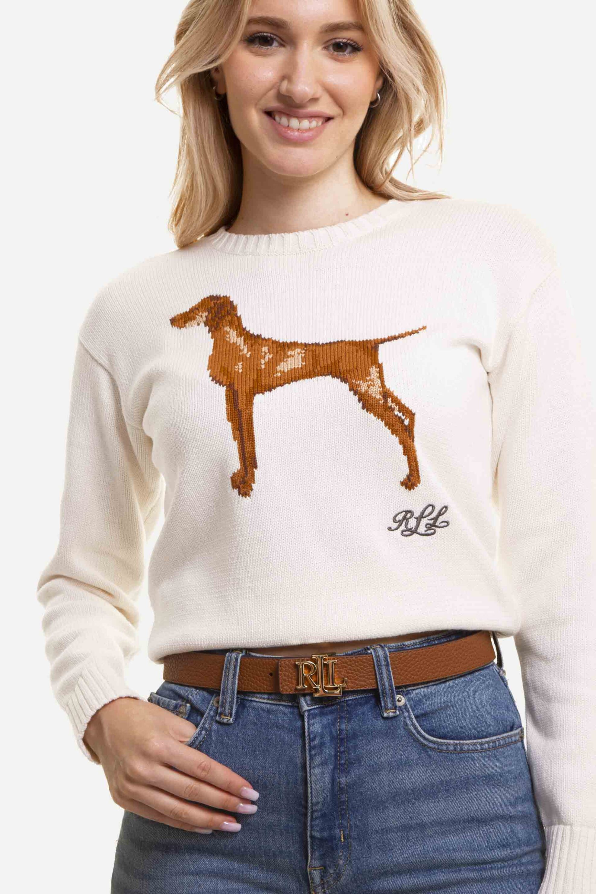 Lauren Ralph Lauren γυναικεία ζώνη διπλής όψης με αγκράφα το μονόγραμμα