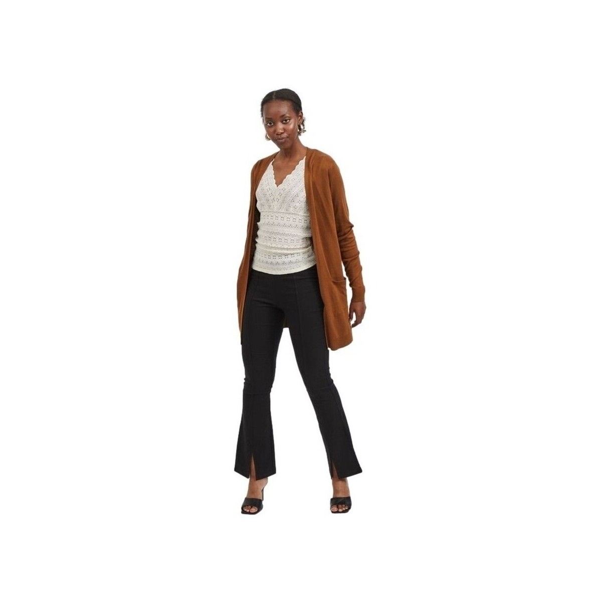 Πουλόβερ Vila Jeneve Cardigan - Toffee