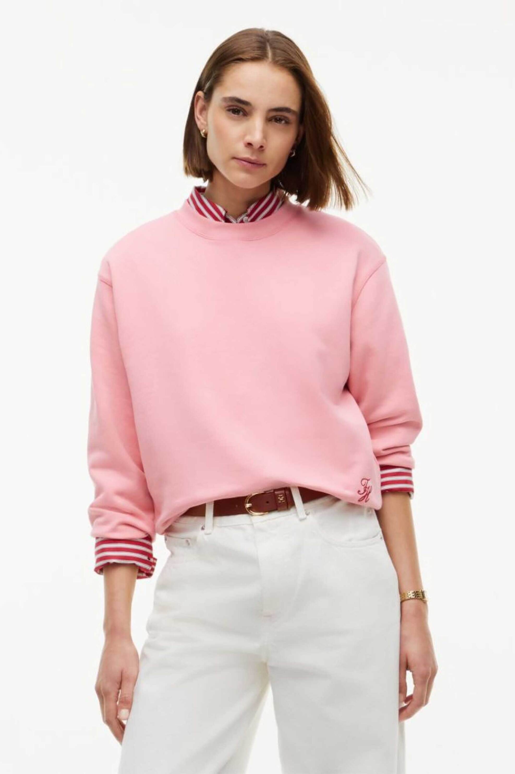 Tommy Hilfiger γυναικεία μπλούζα φούτερ με κεντημένο monogram Regular Fit