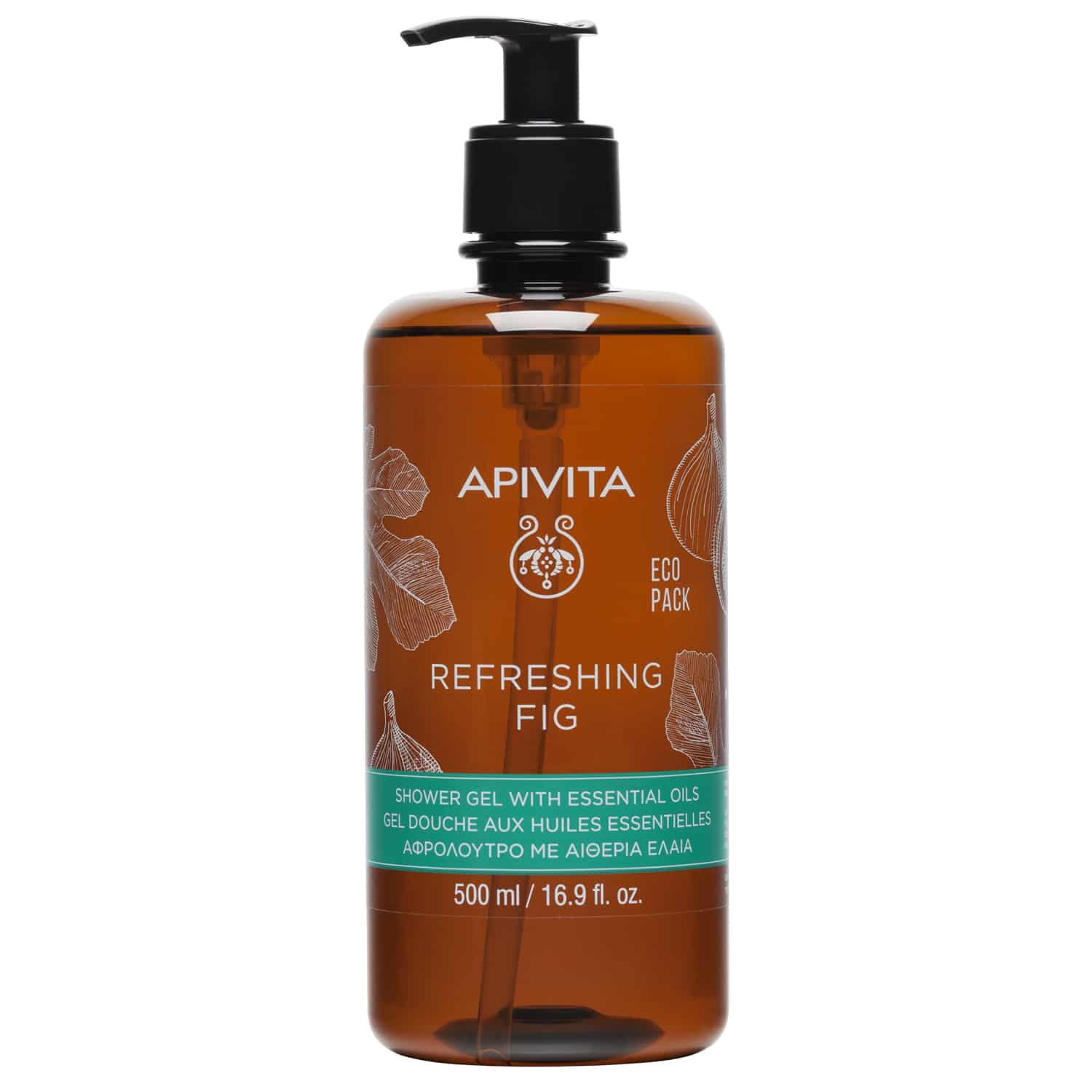 Apivita Refresing Fig Shower Gel Δροσερό Αφρόλουτρο με Αιθέρια Έλαια & Εκχύλισμα Σύκου 500ml