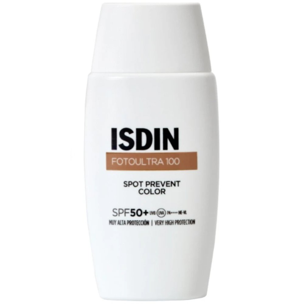 Isdin Fotoultra 100 Spot Prevent Color Spf50+ Αντηλιακό Προσώπου με Χρώμα με Πολύ Υψηλή Προστασία που Προλαμβάνει τα Σημάδια που Προκαλούνται από τον Ήλιο 50ml