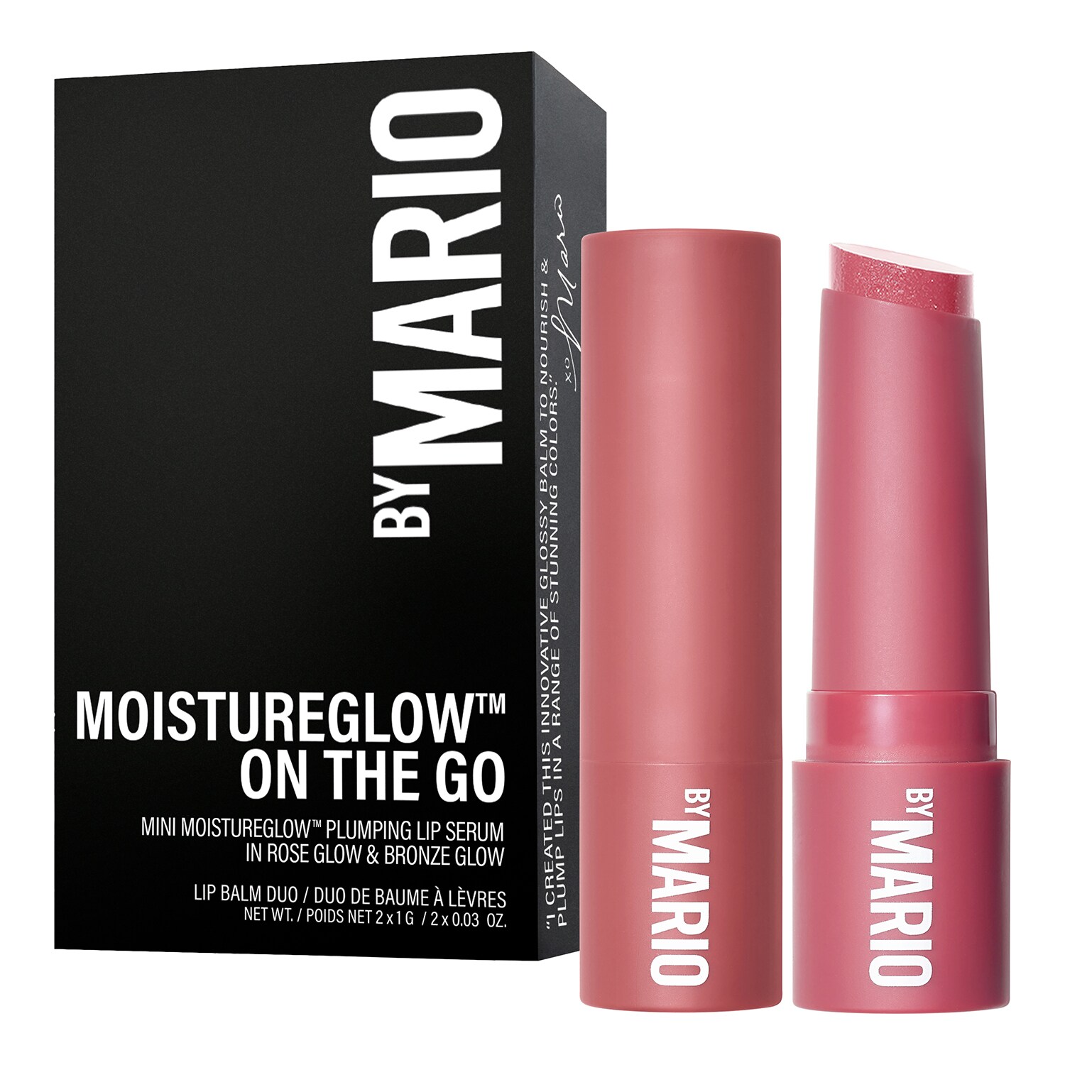 Makeup By Mario - MoistureGlow™ On The Go - Δίδυμο με balm χειλιών | 9 ml