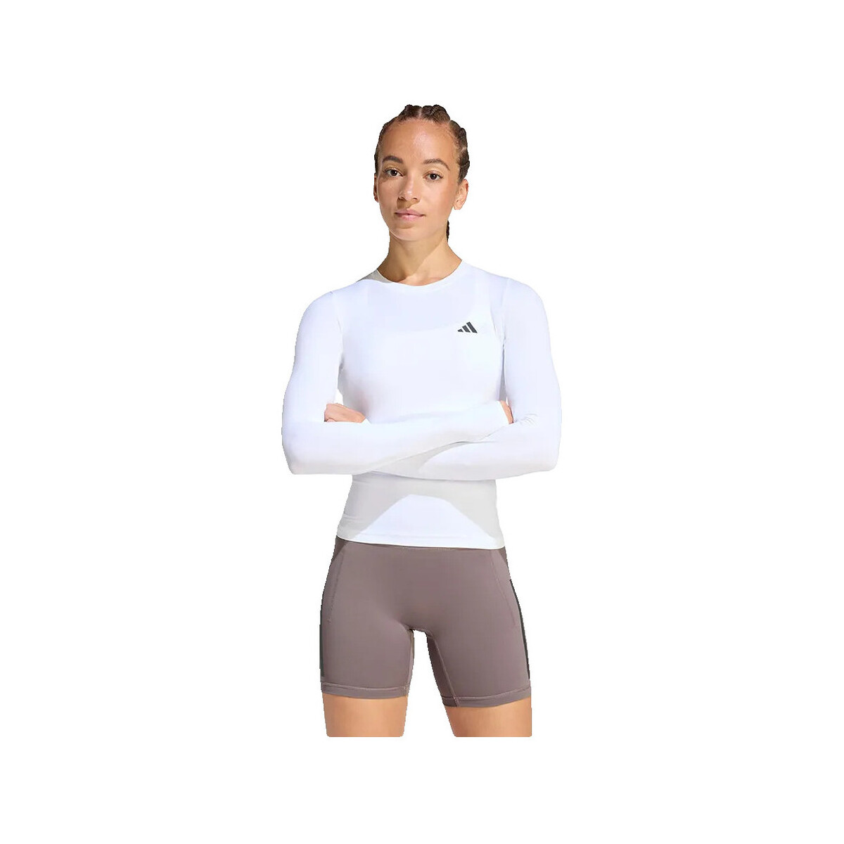 Μπλουζάκια με μακριά μανίκια adidas T-shirt Power Essentials Workout Contour élasticité