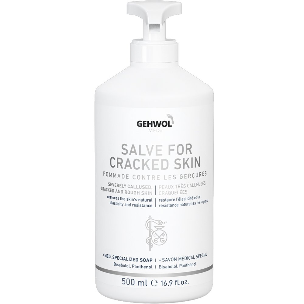 Gehwol Med Salve for Cracked Skin Cream Αλοιφή Περιποίησης Ποδιών για Σκασμένο Δέρμα με Φυσικά Αιθέρια Έλαια, Πανθενόλη & Βισαβολόλη 500ml