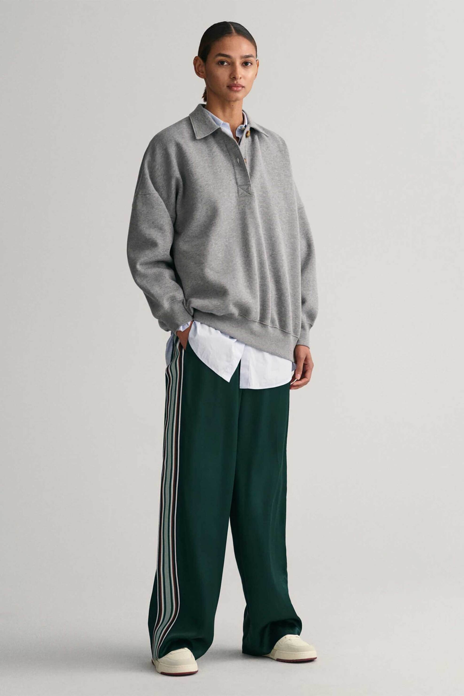 Gant γυναικείο παντελόνι με ρίγες στο πλάι Relaxed Fit
