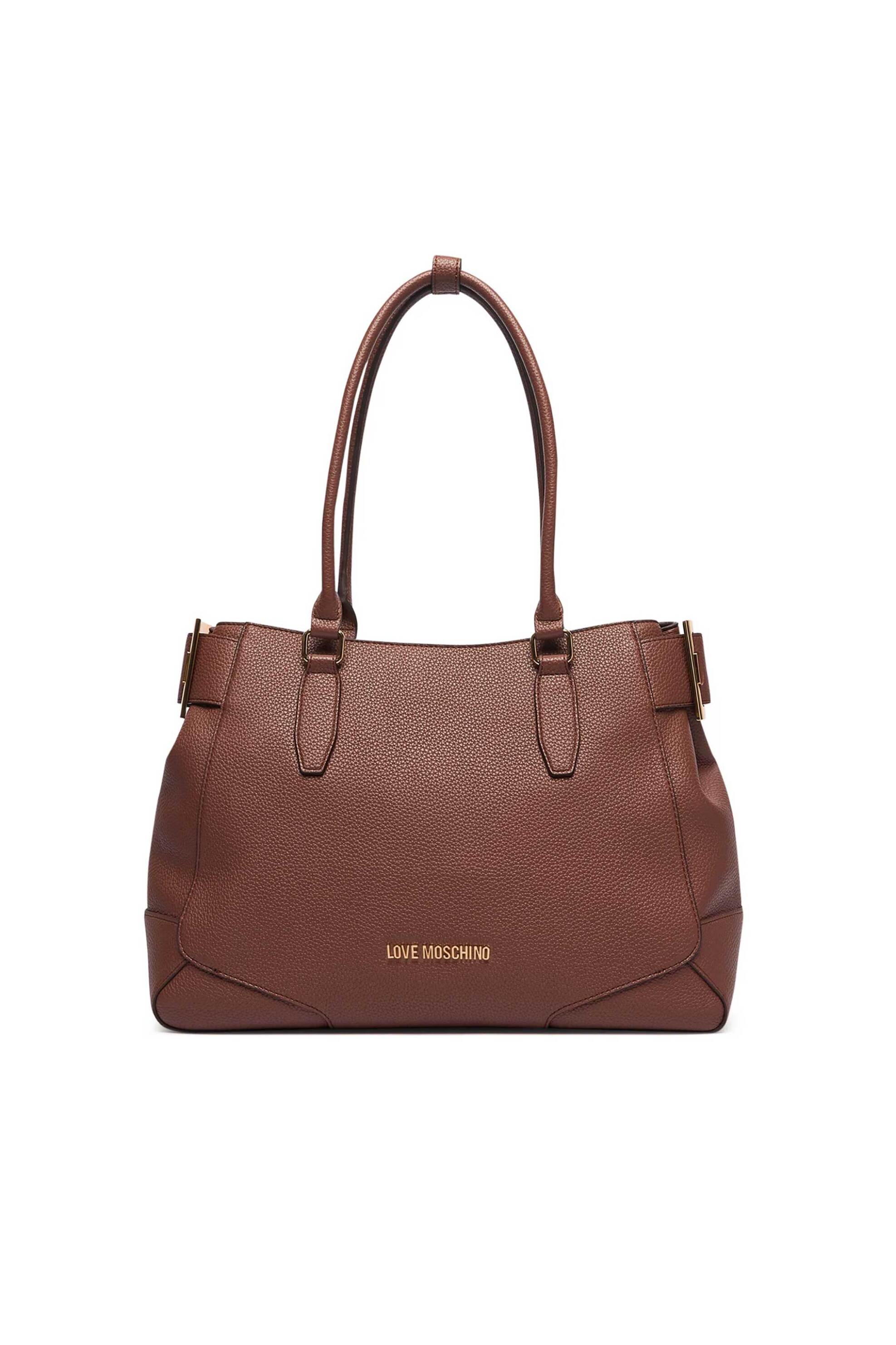 Love Moschino γυναικεία τσάντα ώμου με μεταλλικό λογότυπο