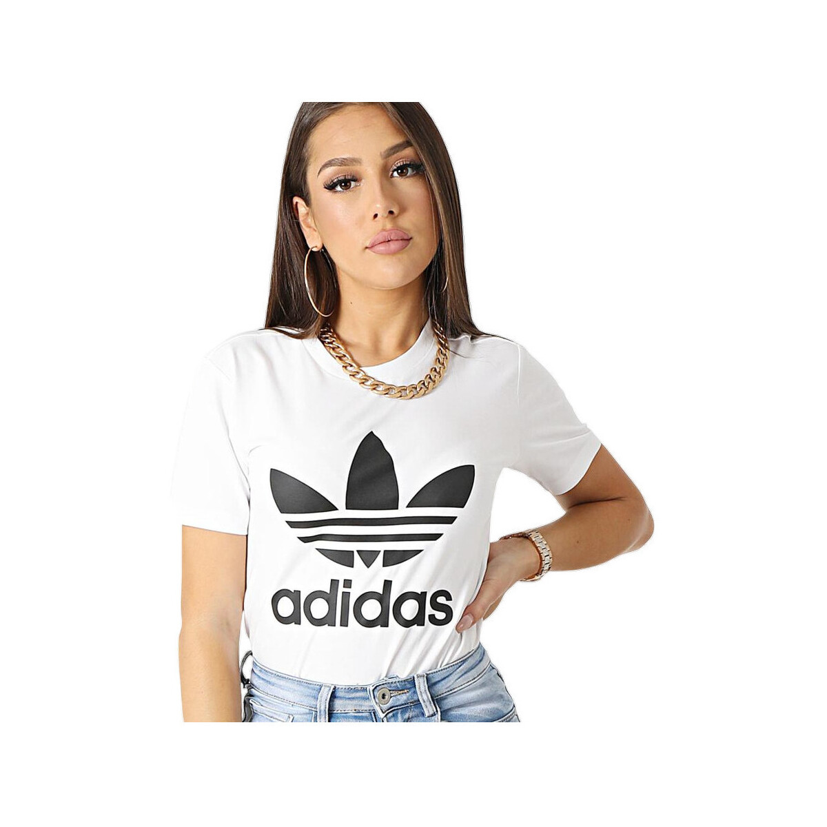 T-shirts & Polos adidas T-shirt Trefoil Tee coton doux