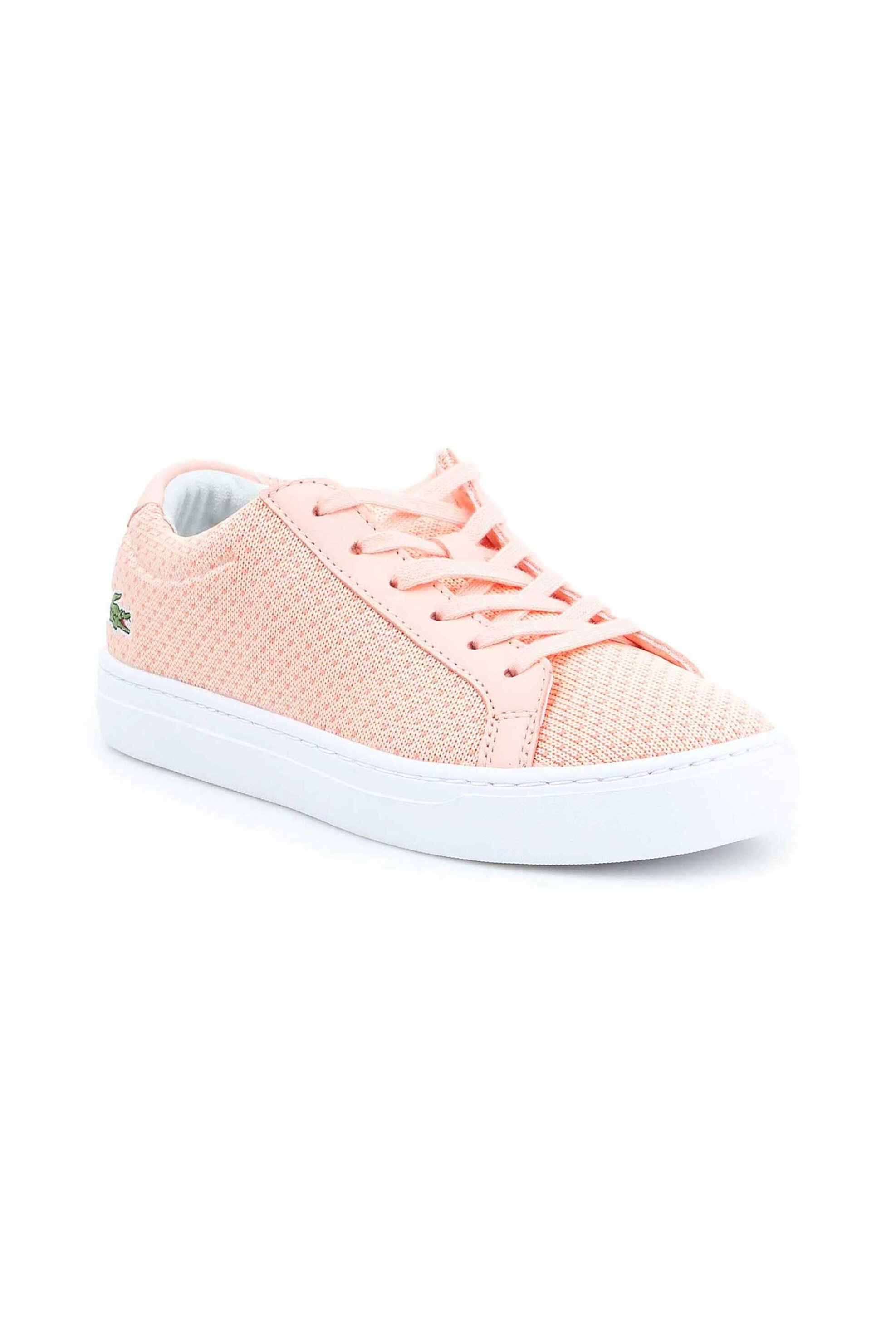 Lacoste γυναικεία sneakers μονόχρωμα με κεντημένη λεπτομέρεια πίσω "L.12.12"