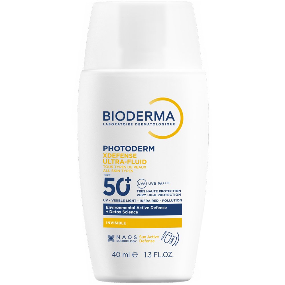 Bioderma Photoderm XDefense Spf50+ Ultra-Fluid Εξαιρετικά Λεπτόρρευστο Αντηλιακό Προσώπου Πολύ Υψηλής Αντηλιακής Προστασίας 40ml - Invisible