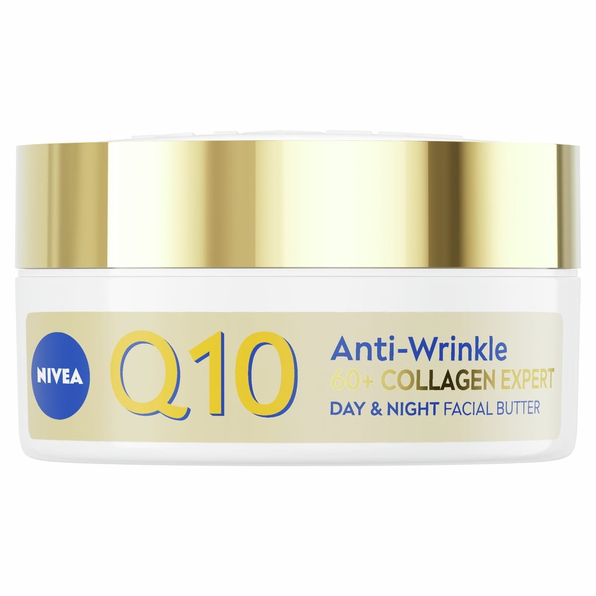 Nivea Q10 Collagen Expert Facial Butter Αντιρυτιδική Κρέμα Πλούσιας, Κρεμώδους Υφής Προσώπου, Λαιμού & Ντεκολτέ Ημέρας & Νύχτας για Πολύ Ξηρή & Χαλαρή Επιδερμίδα 50ml