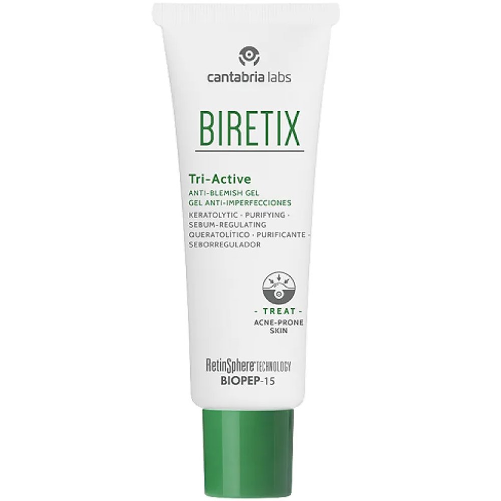 Biretix Tri-Active Anti-Blemish & Anti-Imperfections Gel Κερατολυτικό Τζέλ Προσώπου που Ρυθμίζει την Έκκριση Σμήγματος & Εξυγιαίνει την Επιδερμίδα 50ml
