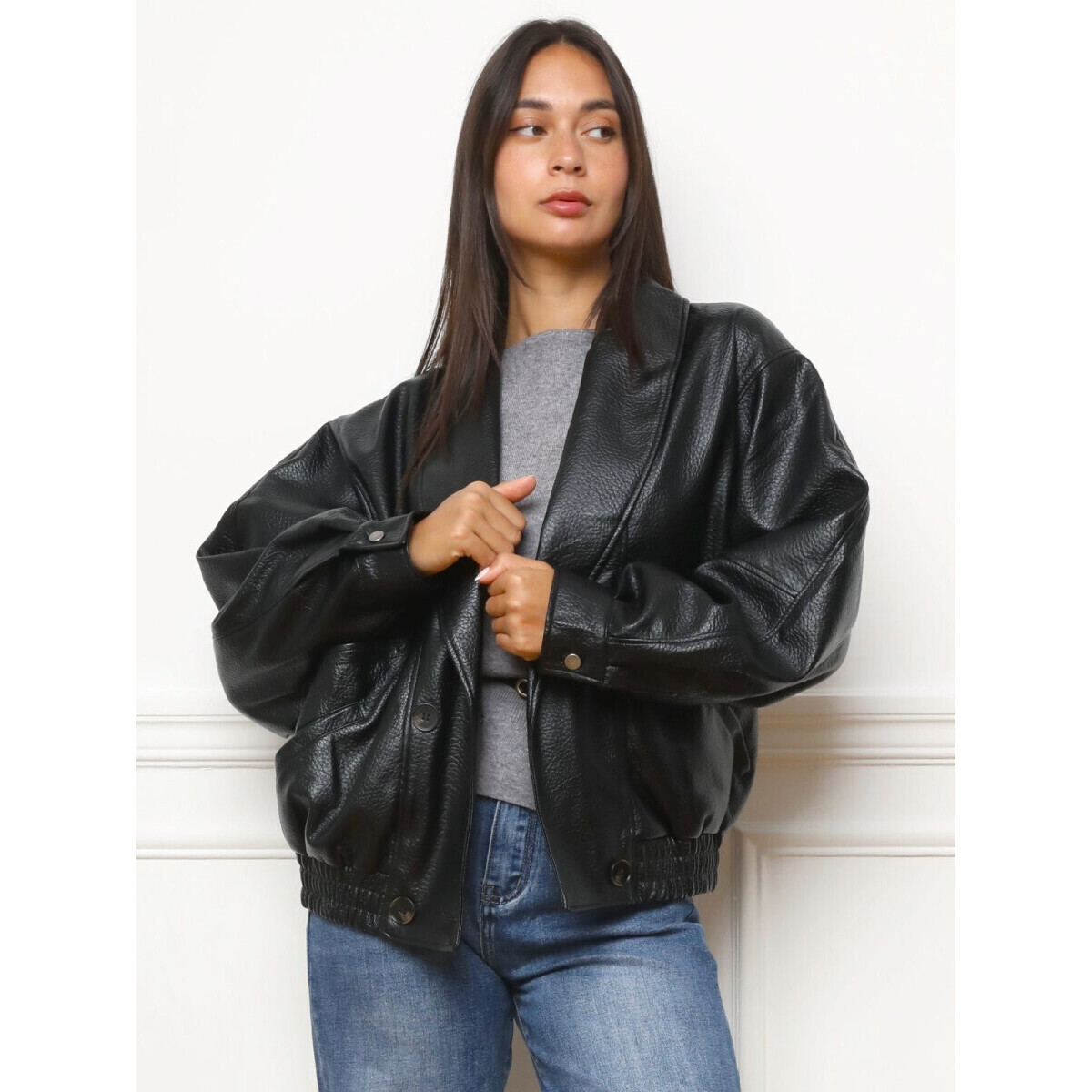 Δερμάτινο Μπουφάν La Modeuse 79602_P189473