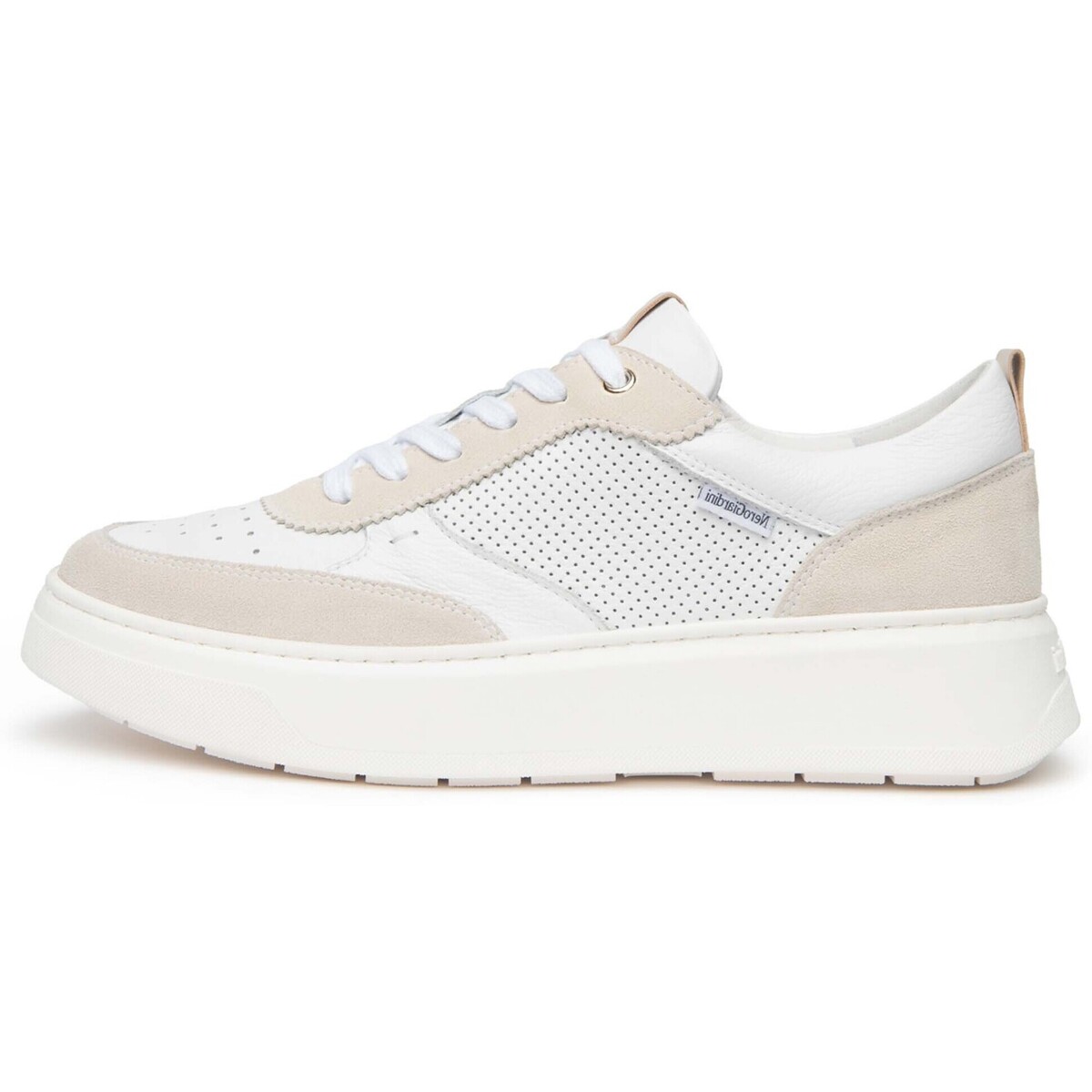 Sneakers NeroGiardini Velour Cile Cile T.Brill Platino 607