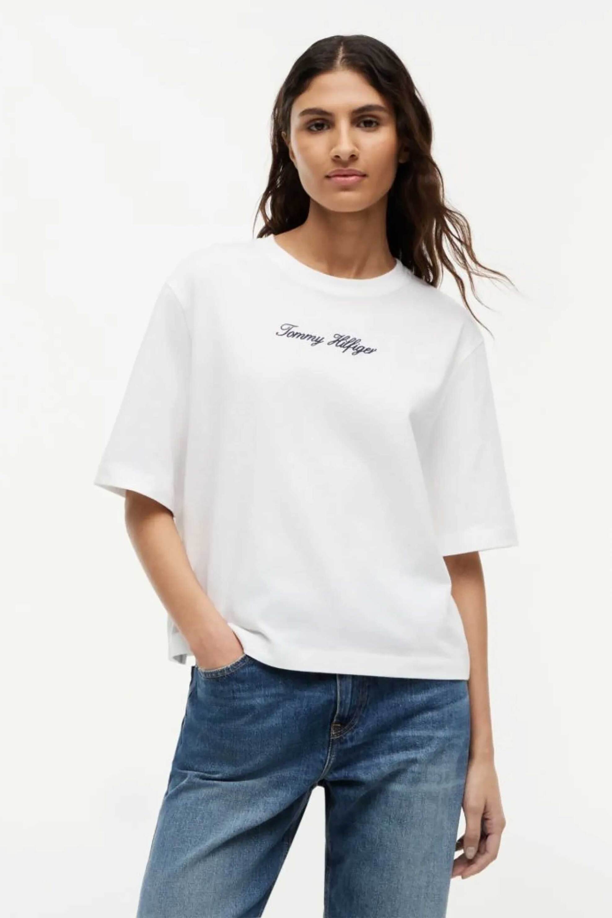 Tommy Hilfiger γυναικείο T-shirt με λογότυπο Relaxed Fit