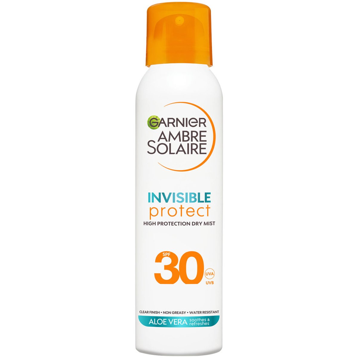 Garnier Ambre Solaire Invisible Protect Spray Spf30 Αόρατο Αντηλιακό Σπρέι Υψηλής Προστασίας με Αλόη 150ml