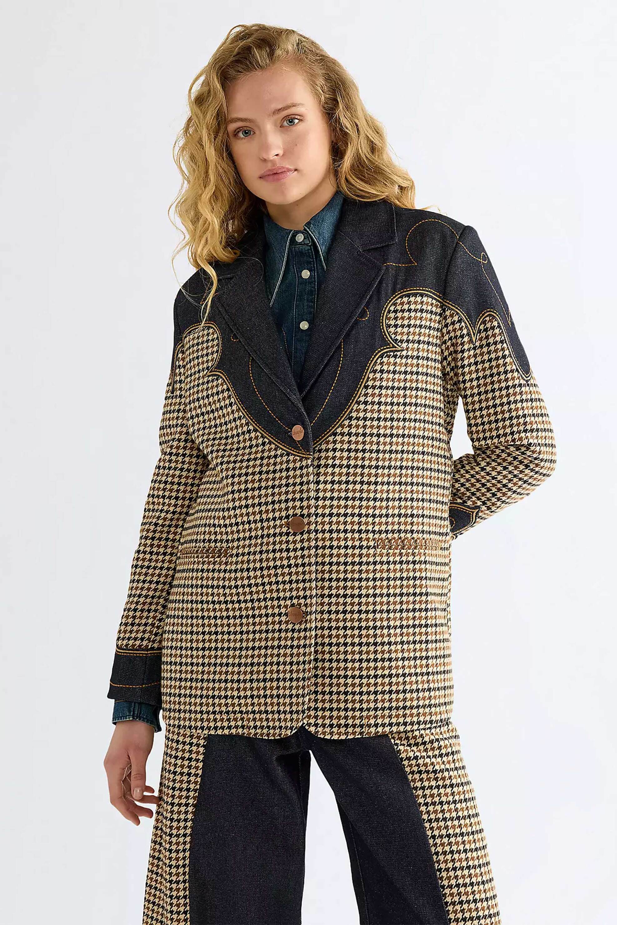 Wrangler® γυναικείο σακάκι Regular Fit "Houndstooth"