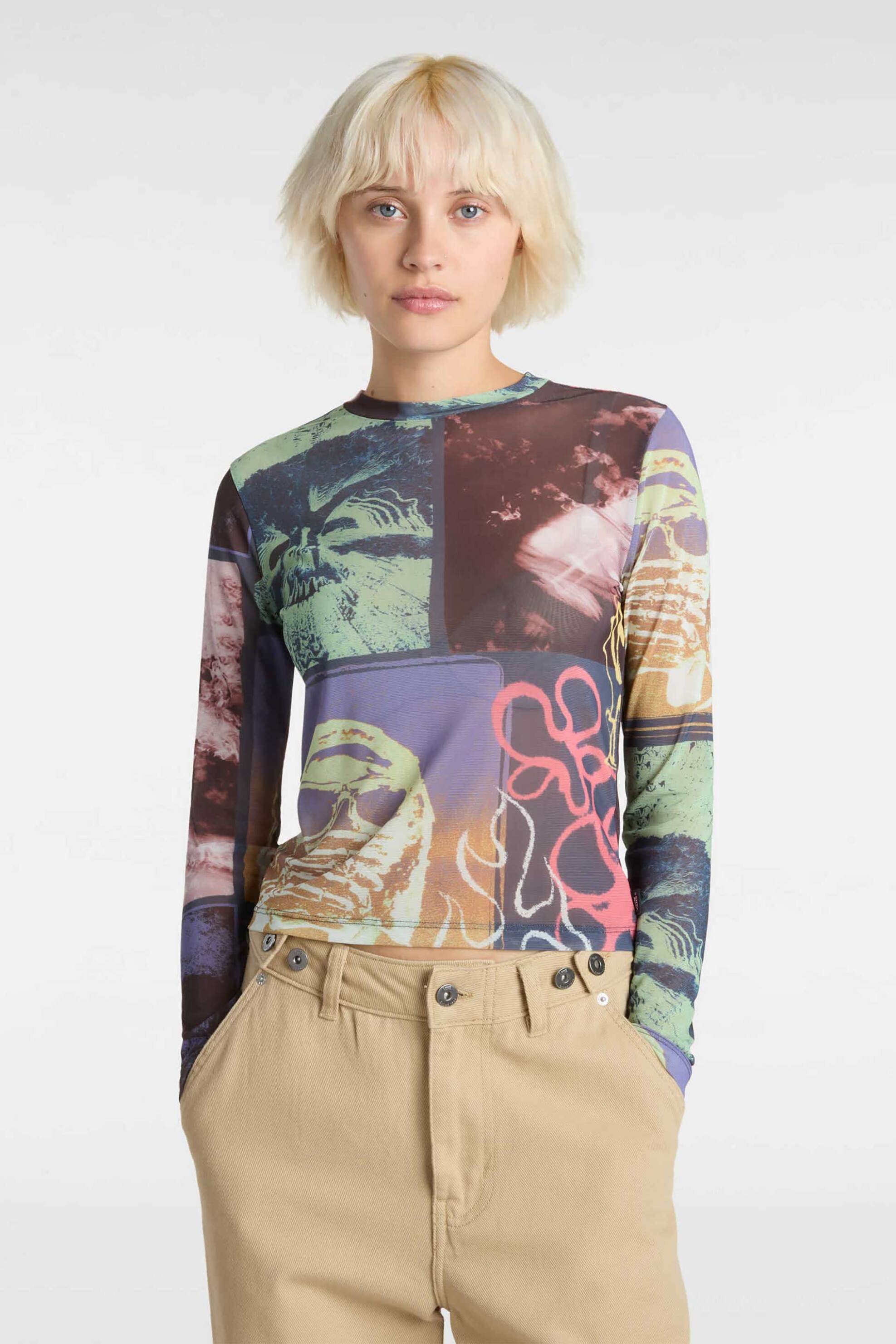 Vans γυναικεία μακρυμάνικη μπλούζα με all-over print | XS