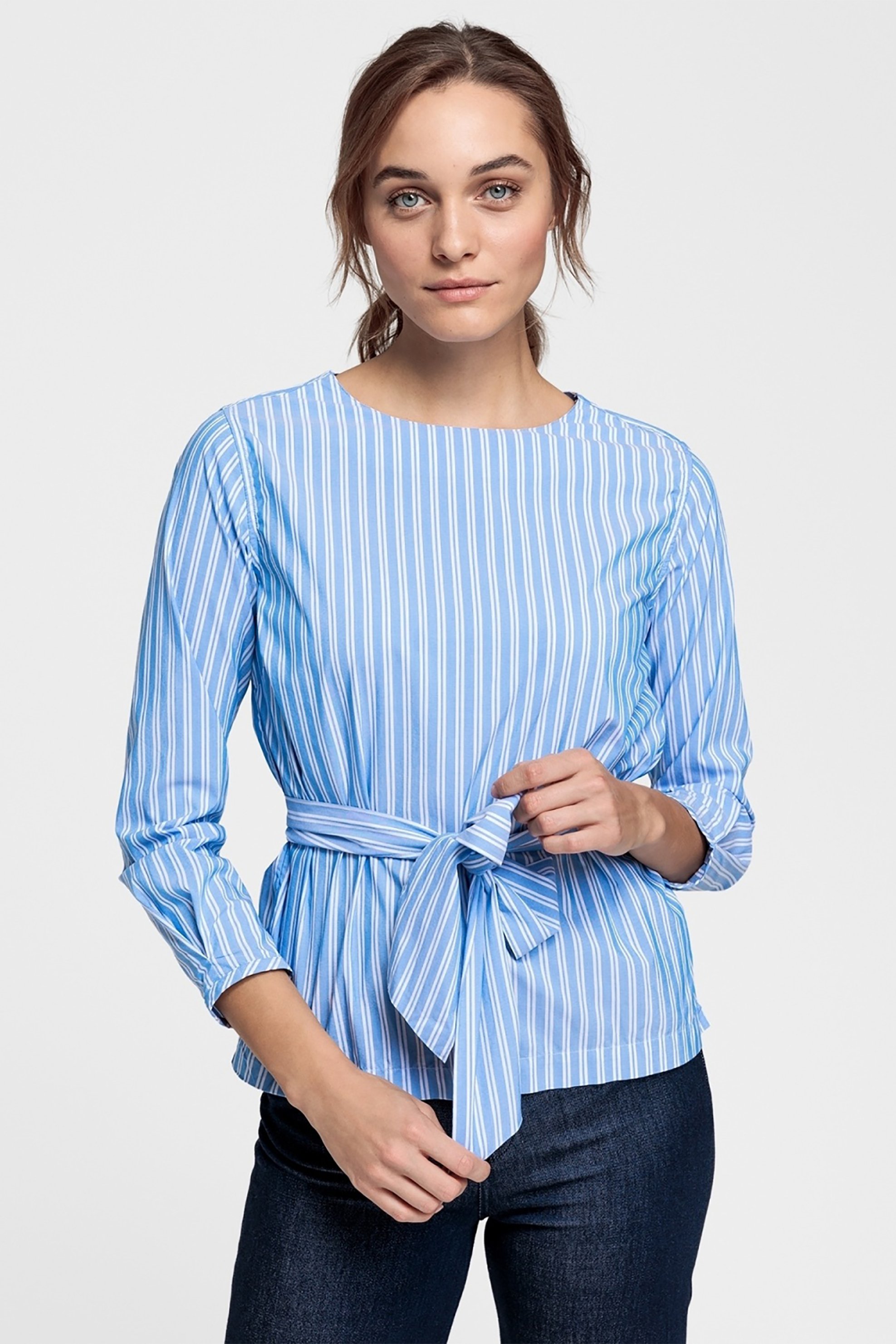 Gant γυναικεία ριγέ μπλούζα με ζώνη Tech Prep™ Broadcloth | 40